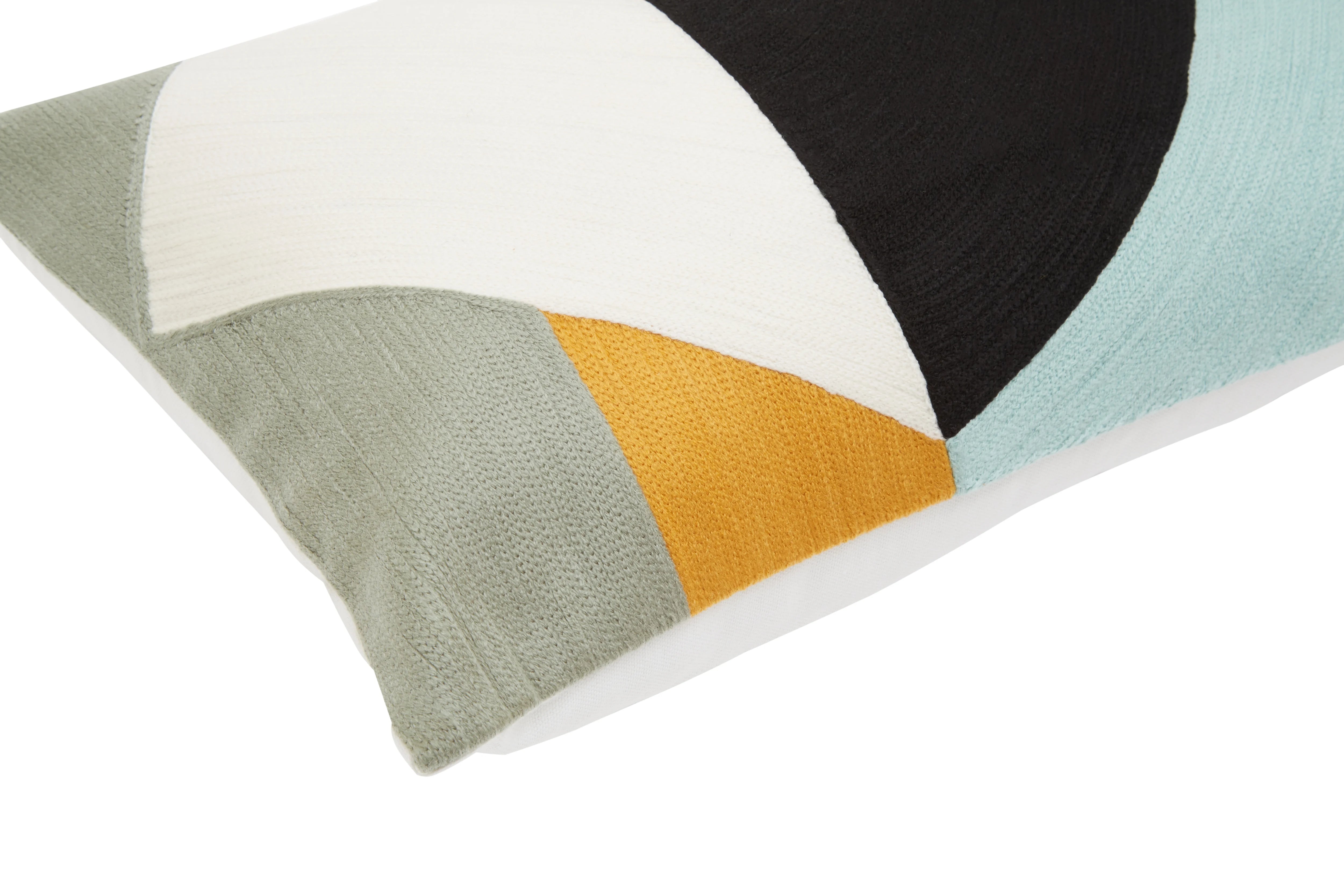 Mindy Ozella Curve Pattern Rectangle Cushion