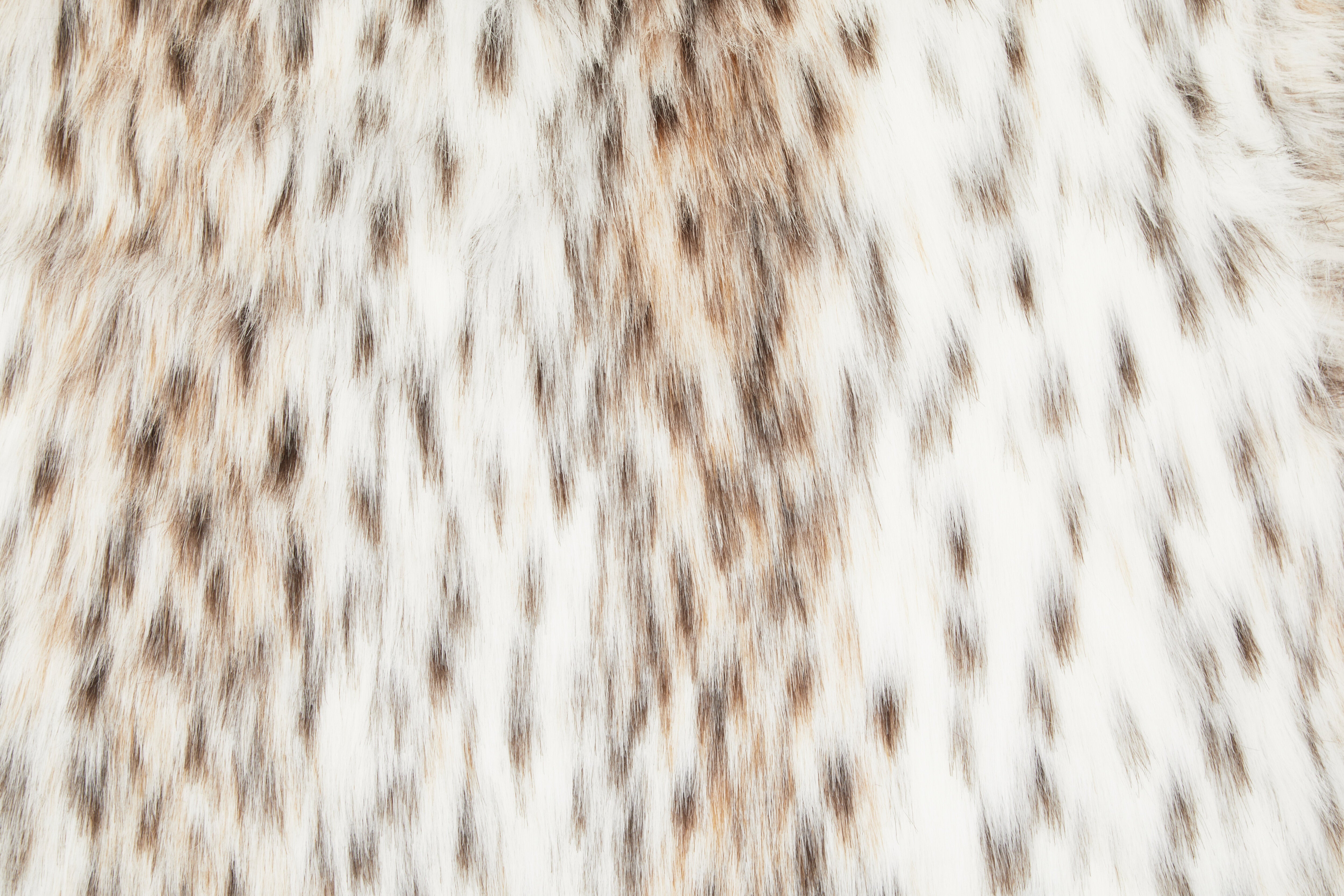 Mindy Lamina Animal Print Square Fur Cushion