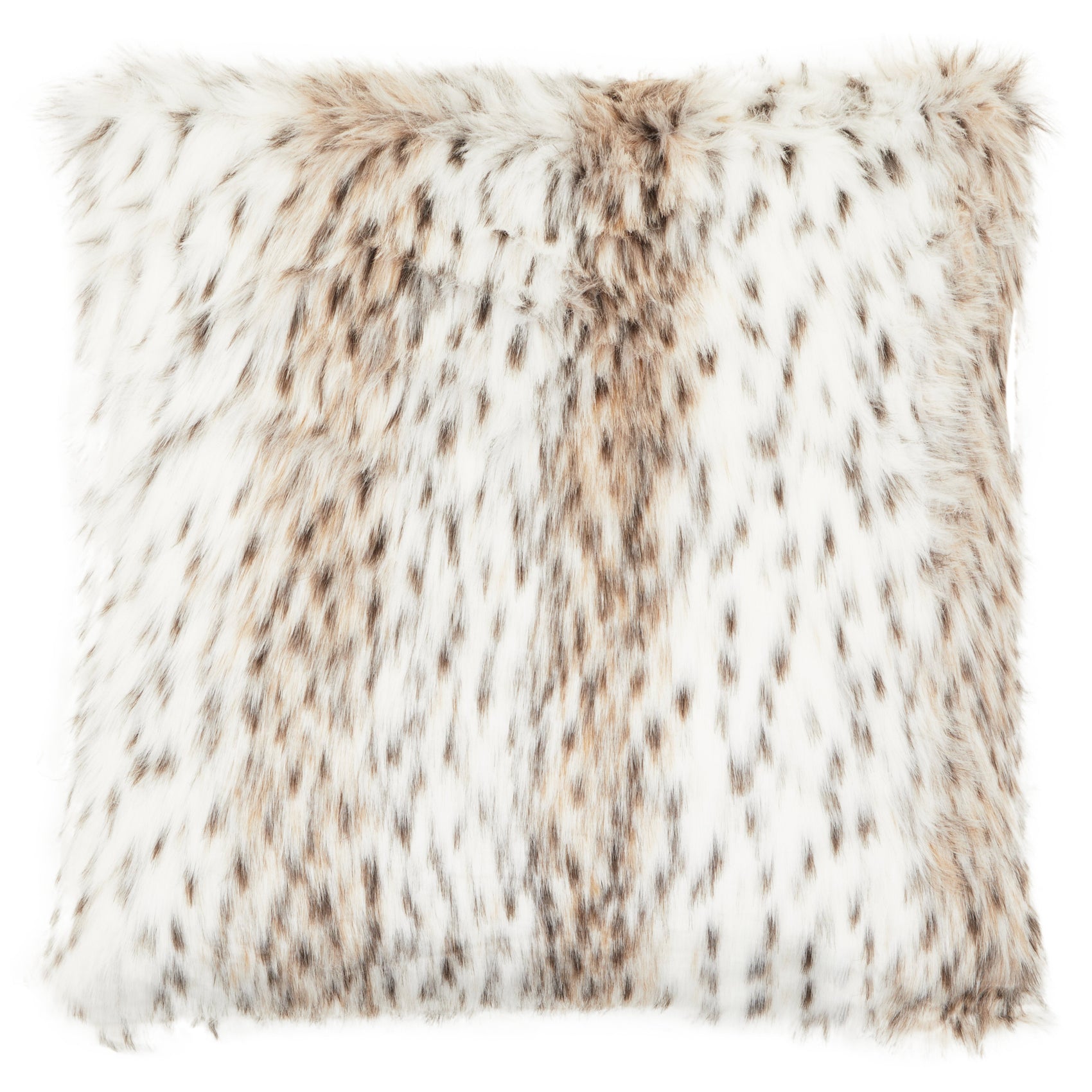 Mindy Lamina Animal Print Square Fur Cushion