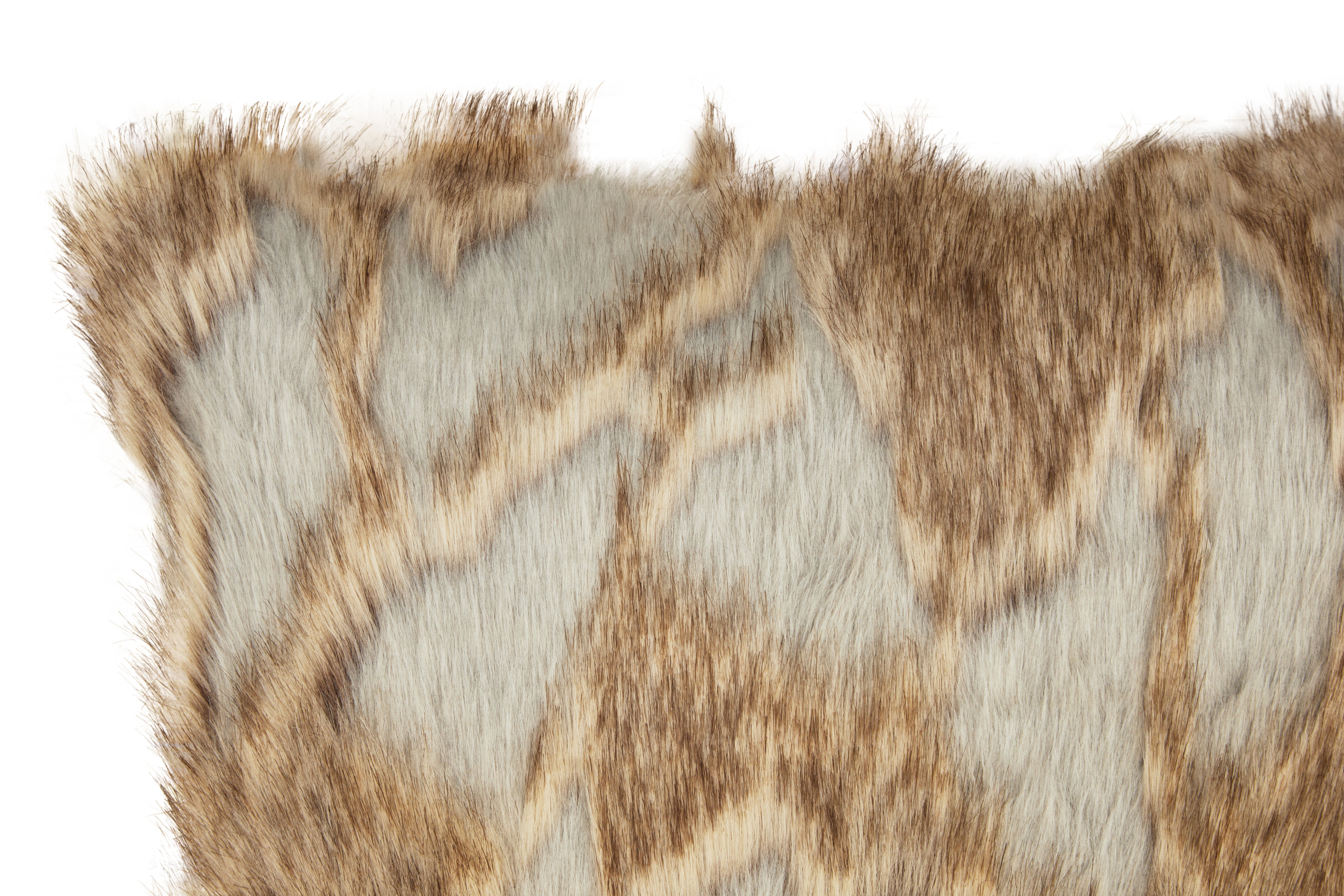 Mindy Lamina Grey & Natural Fur Cushion