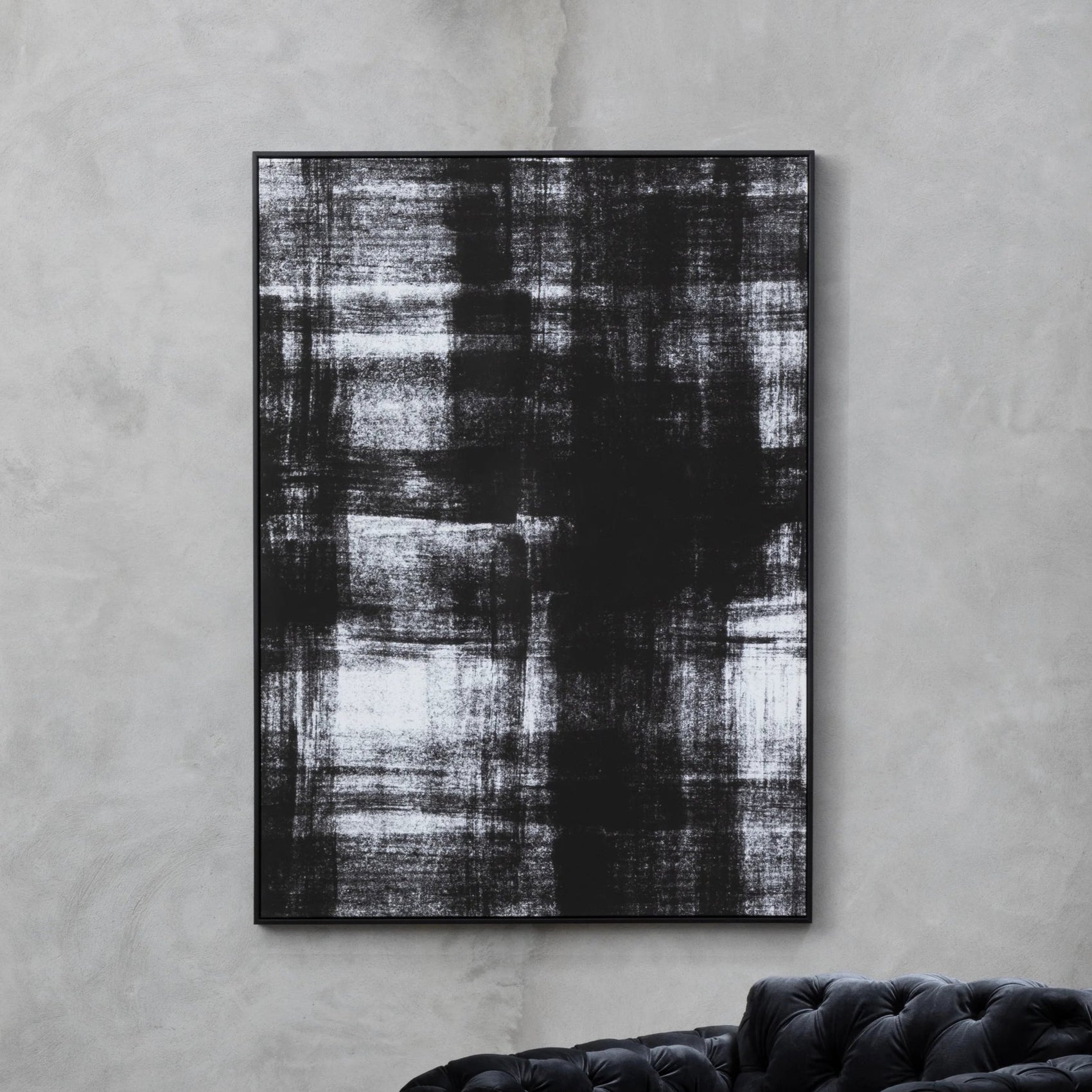 Noah Monochrome Black & White Classic Canvas Wall Art