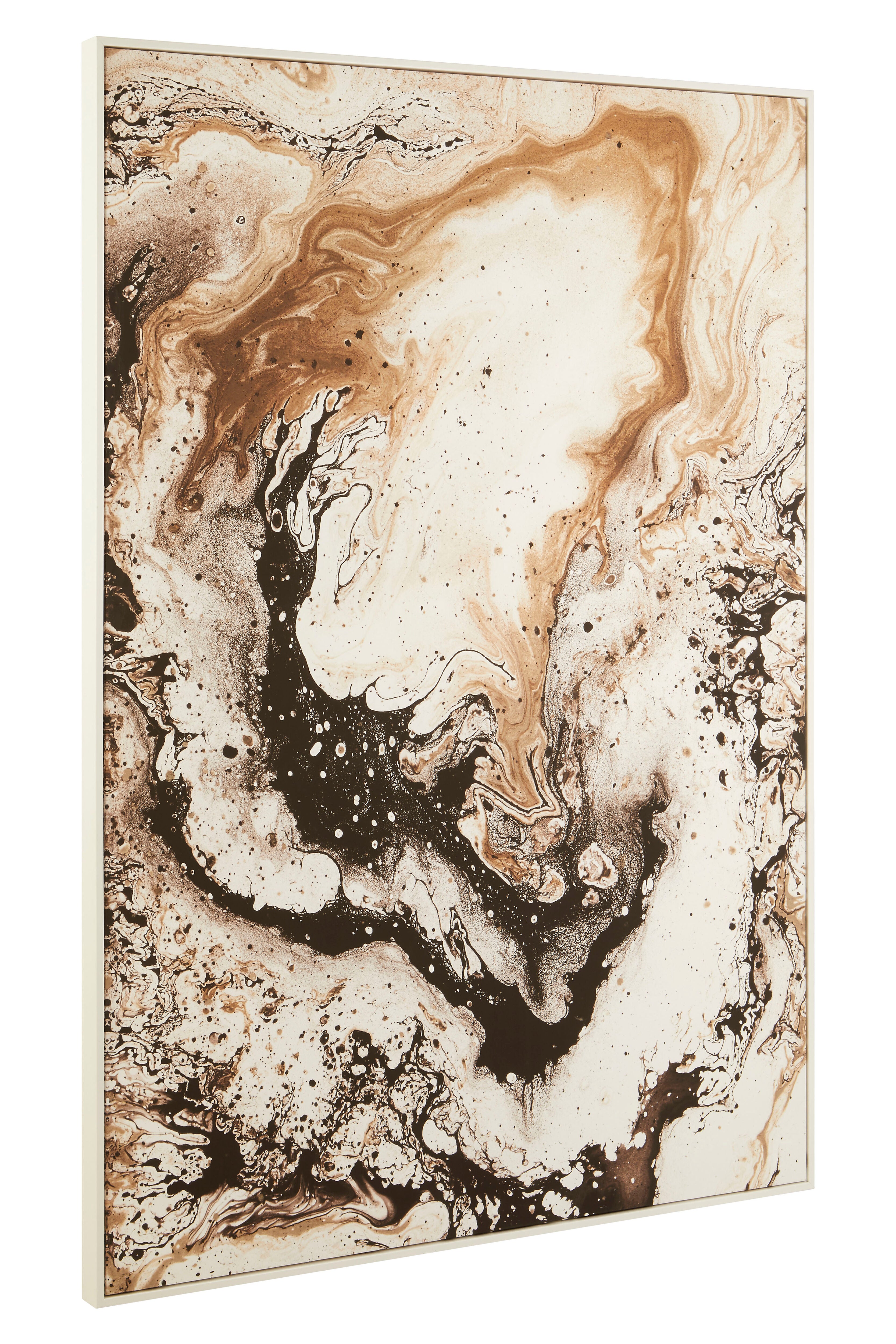 Noah Neutral Hue Abstract Brushstrokes Framed Wall Art