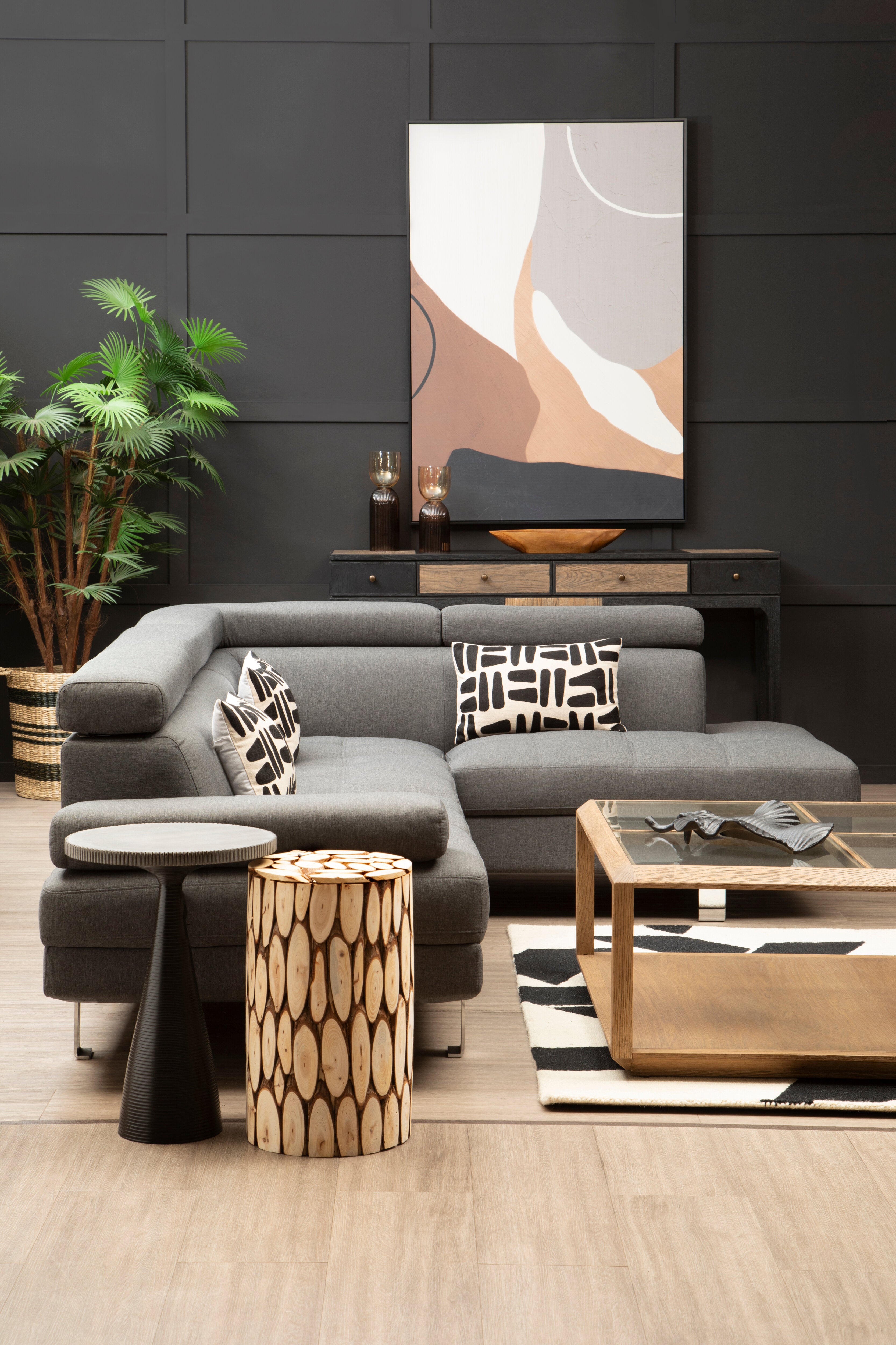 Noah Neutral Abstract Canvas Wall Art