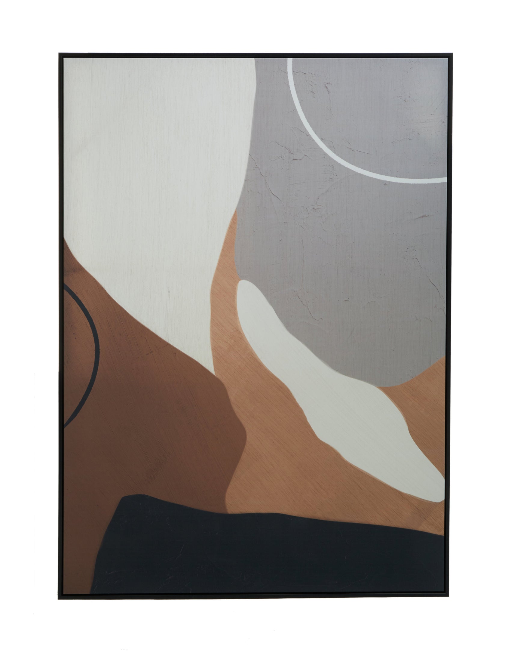 Noah Neutral Abstract Canvas Wall Art