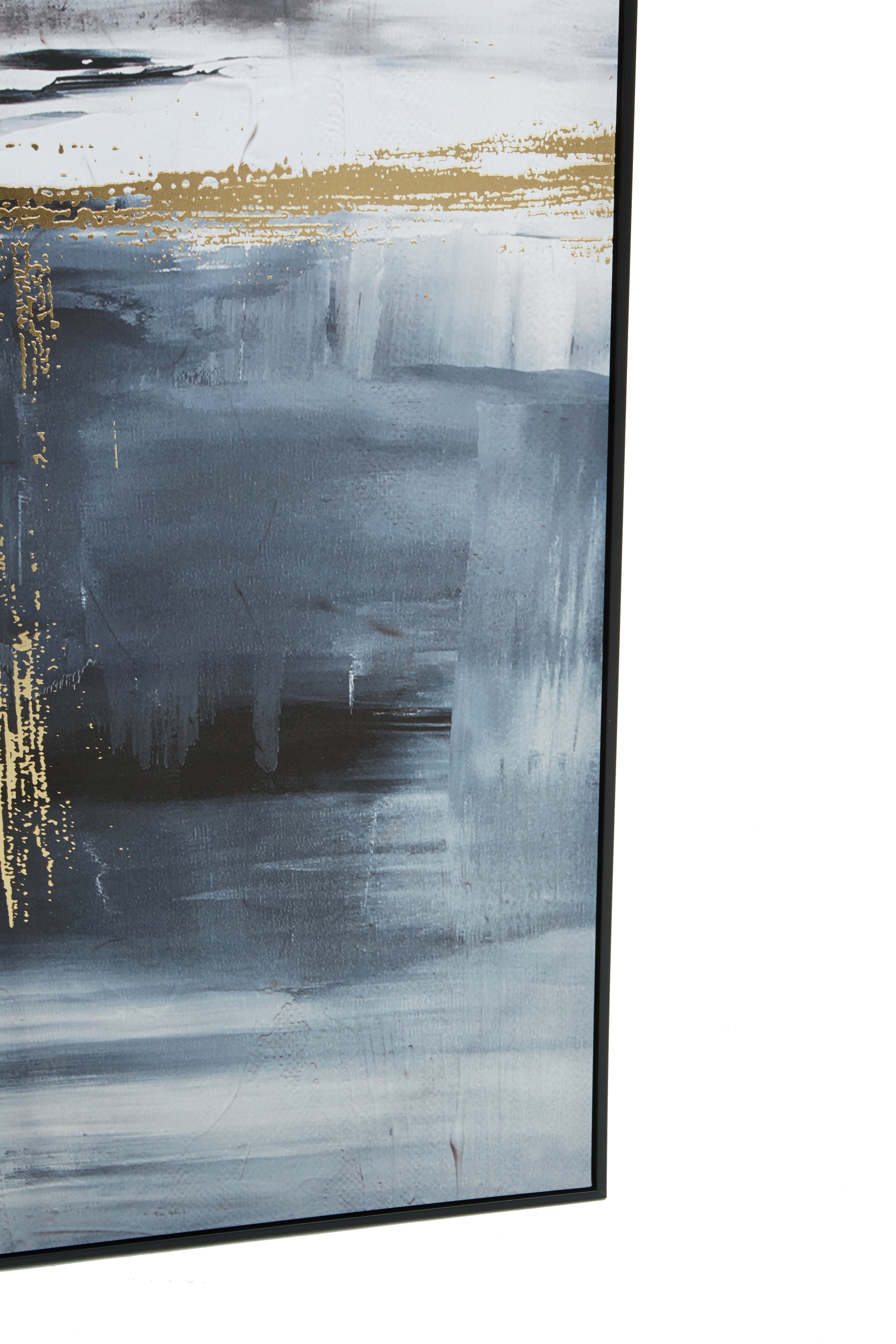 Noah Grey Oil Paint & Gold Foil Wall Art