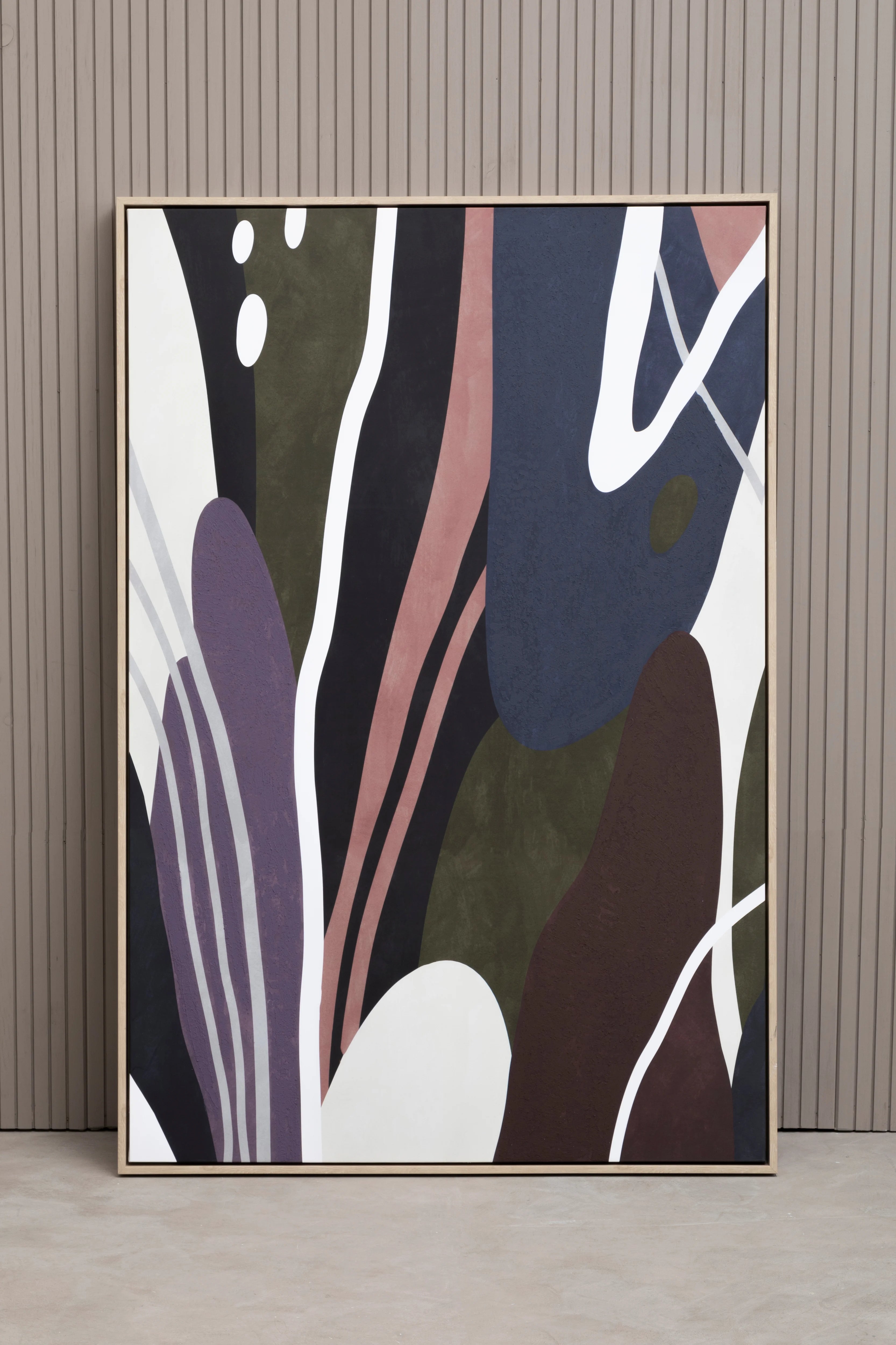 Noah Abstract Hand Painted Brushstrokes Framed Wall Art