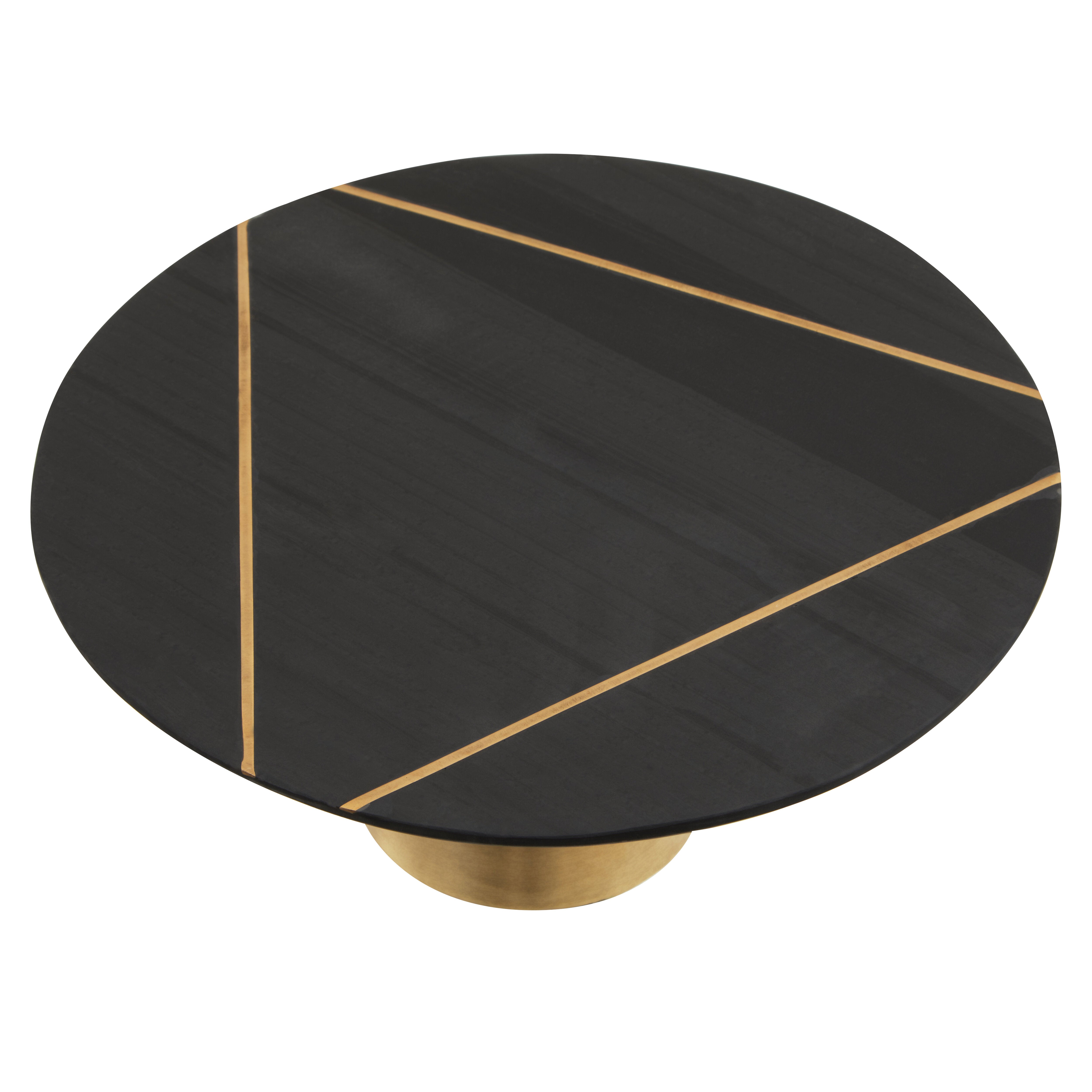Gallardo Black Slate & Gold Cake Stand
