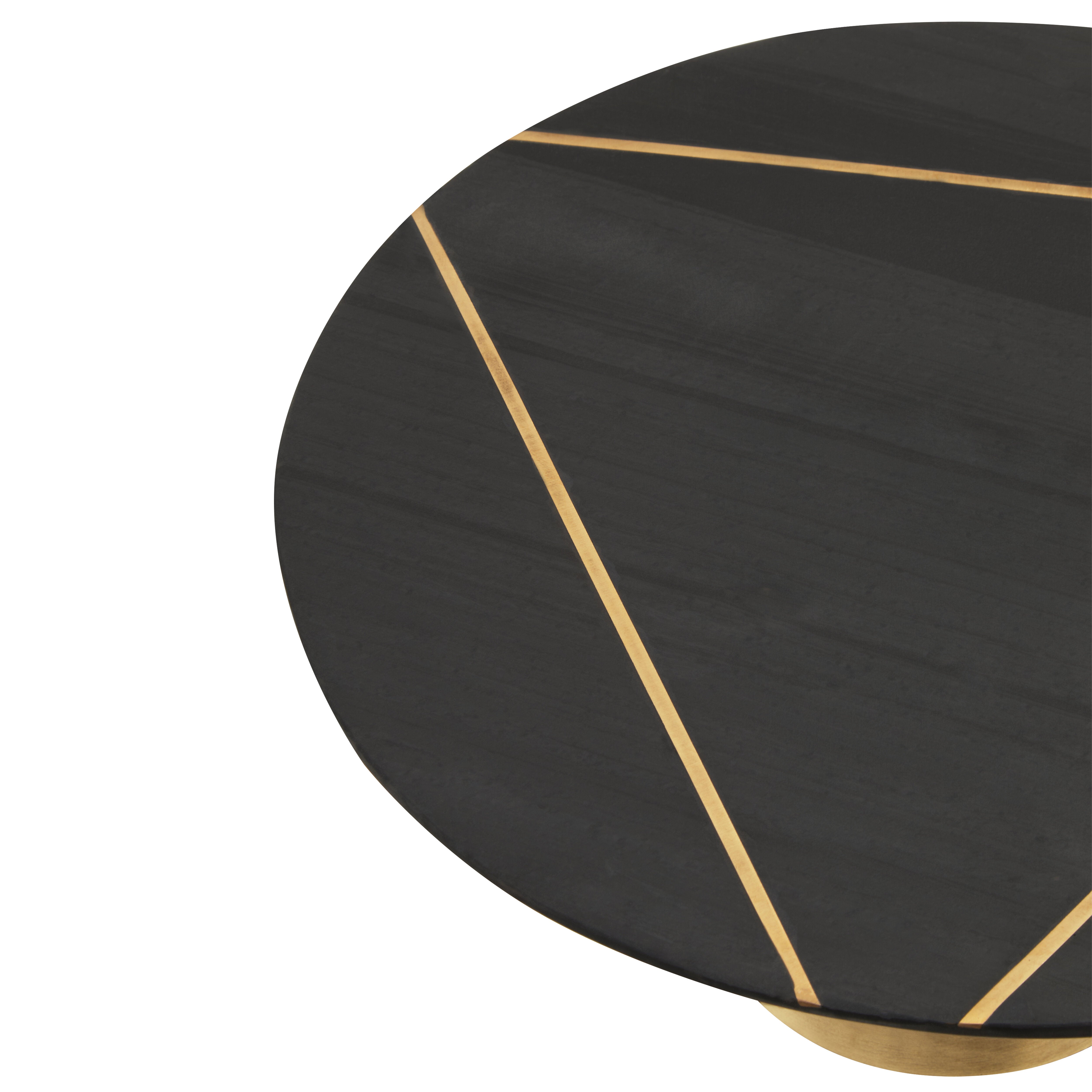 Gallardo Black Slate & Gold Cake Stand