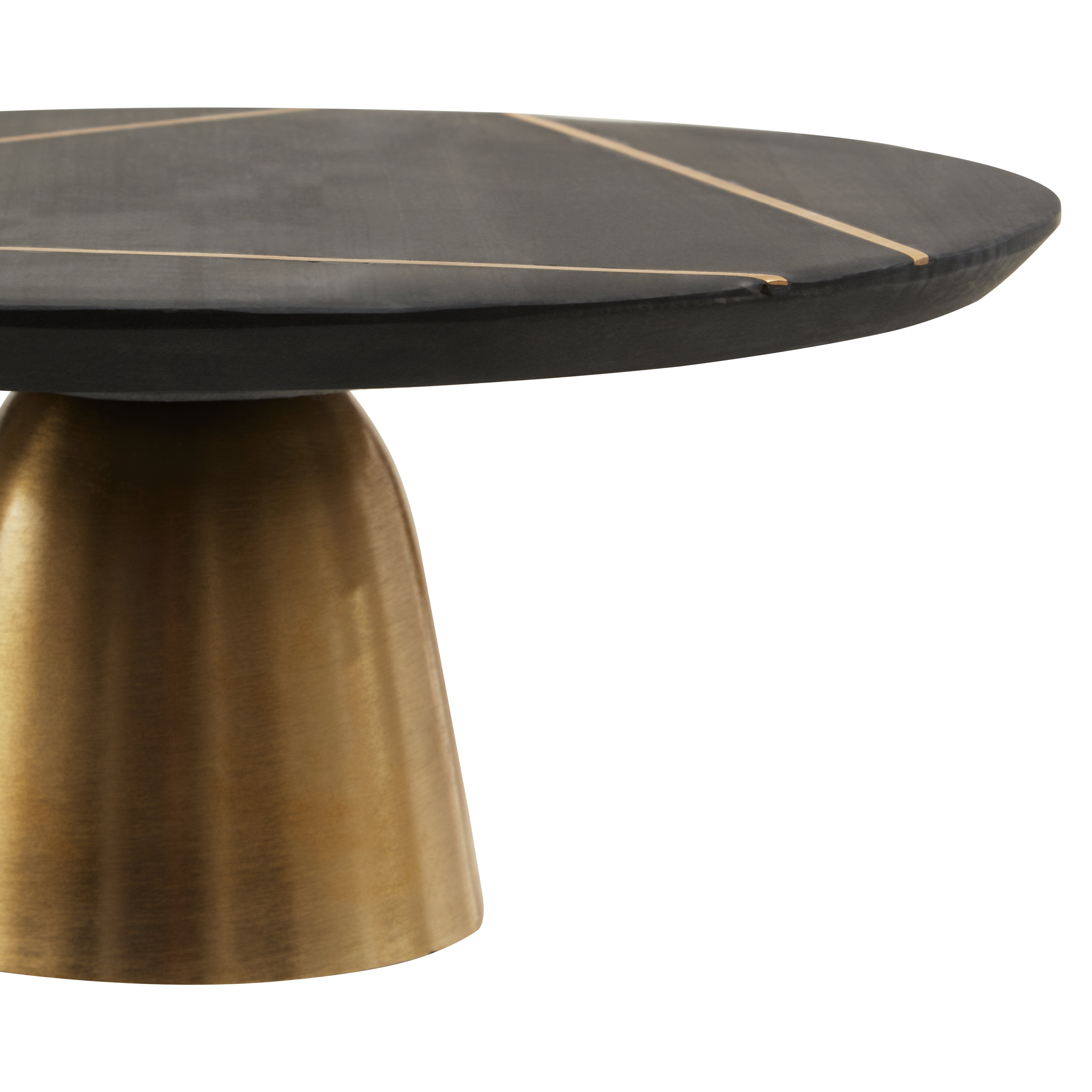 Gallardo Black Slate & Gold Cake Stand