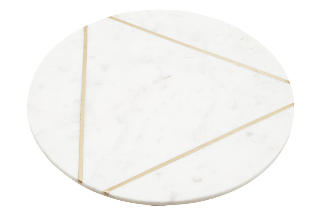 Gallardo White Marble Cake Stand