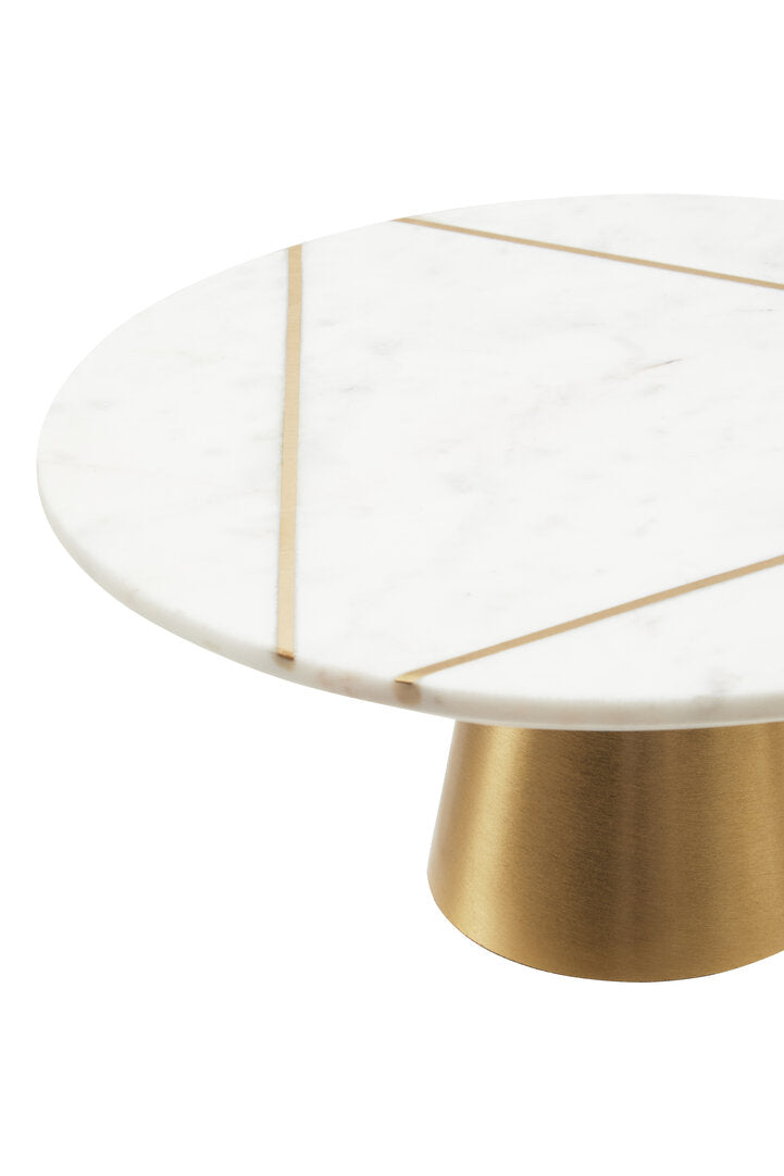 Gallardo White Marble Cake Stand