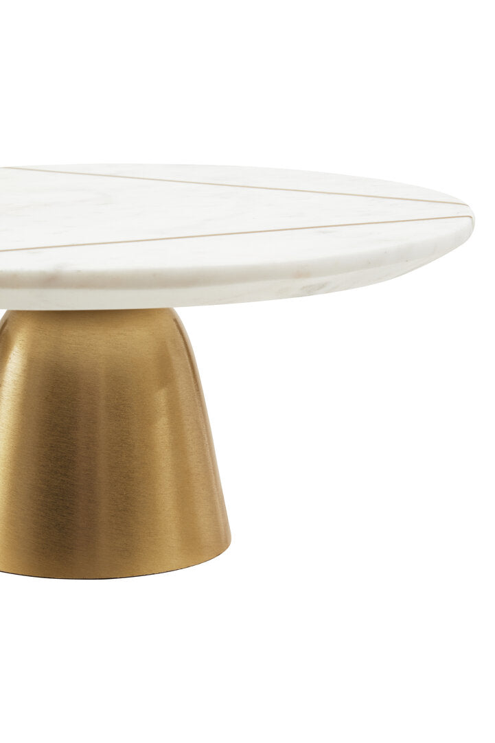Gallardo White Marble Cake Stand