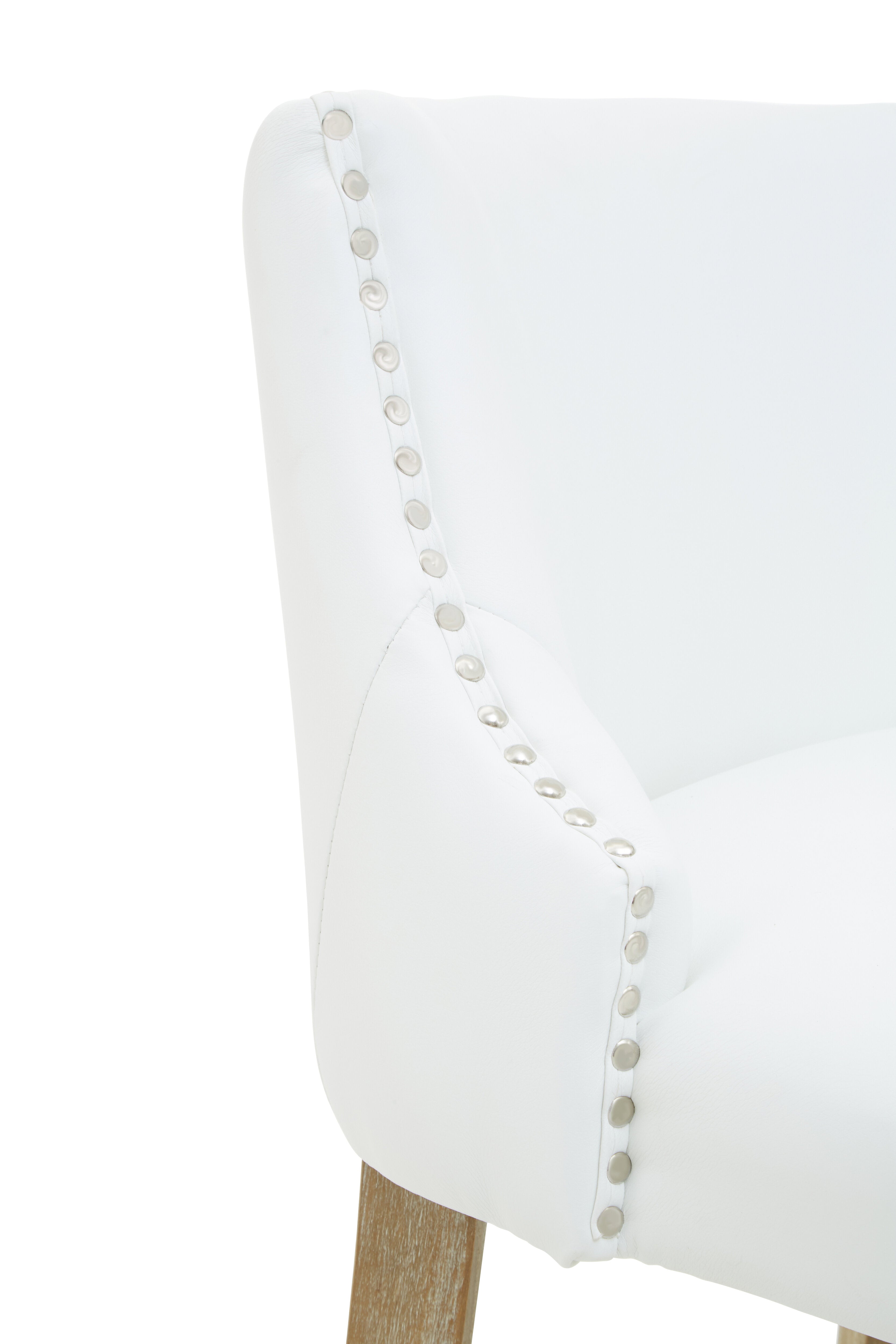 Candace Townhouse Stud White Detail Bar Stool