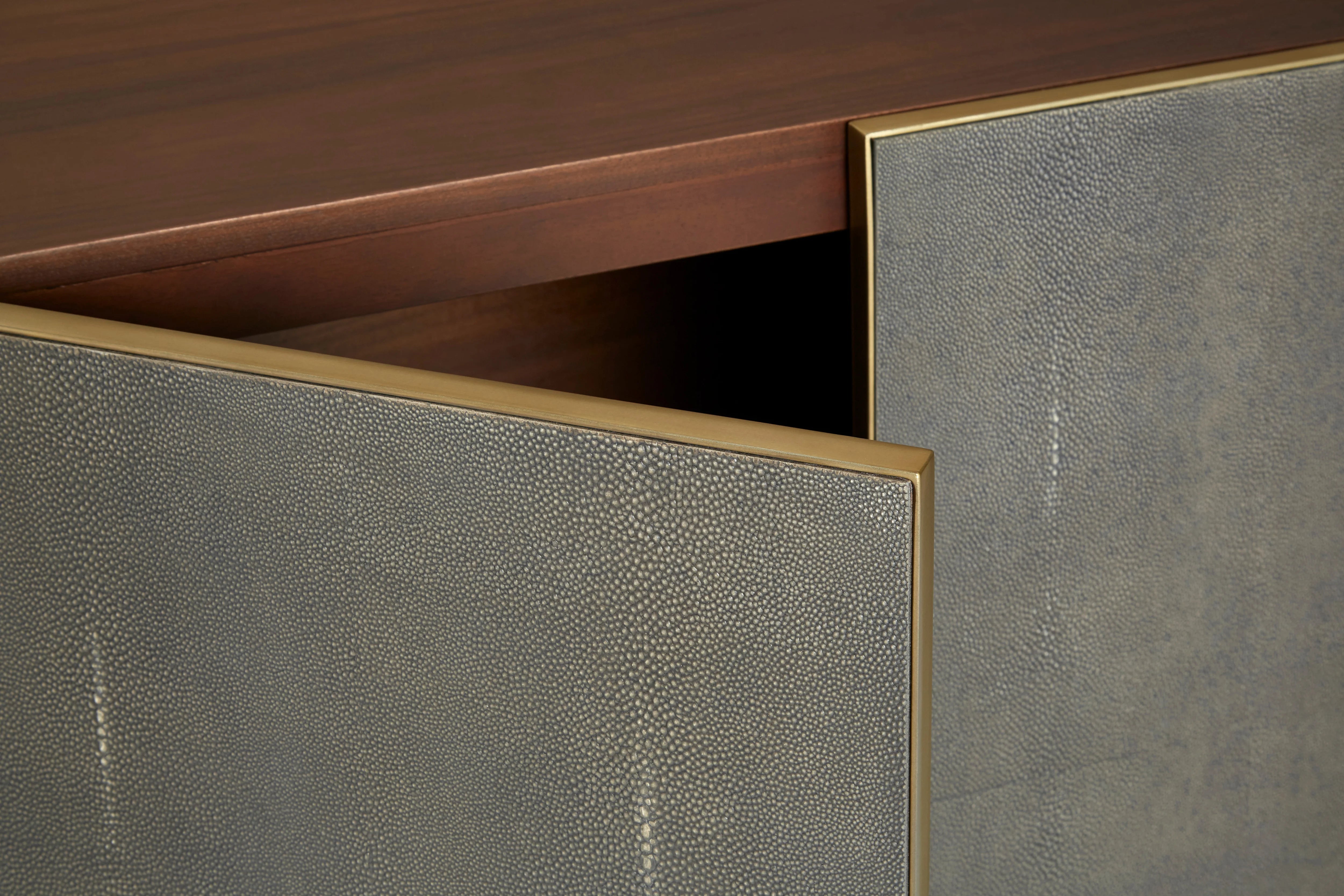 Lorna Grey Shagreen & Gold Sideboard
