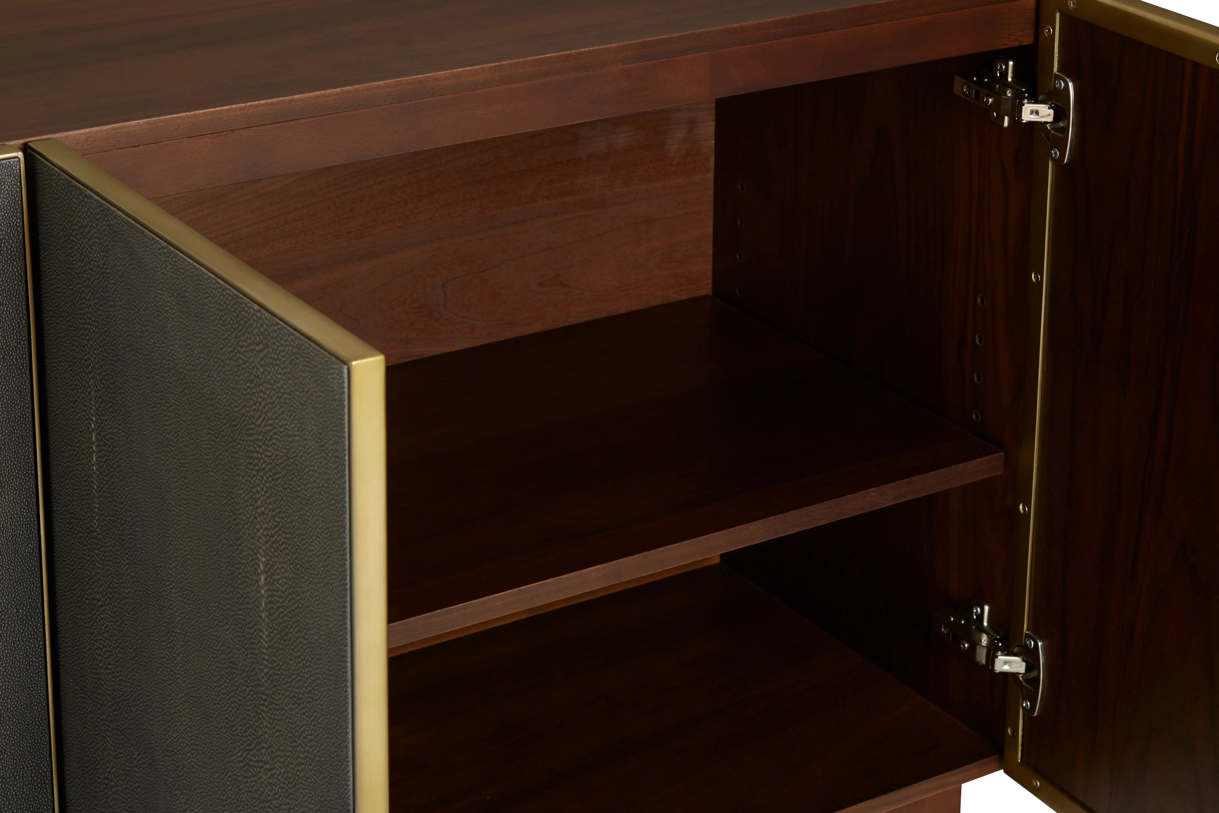 Lorna Grey Shagreen & Gold Sideboard