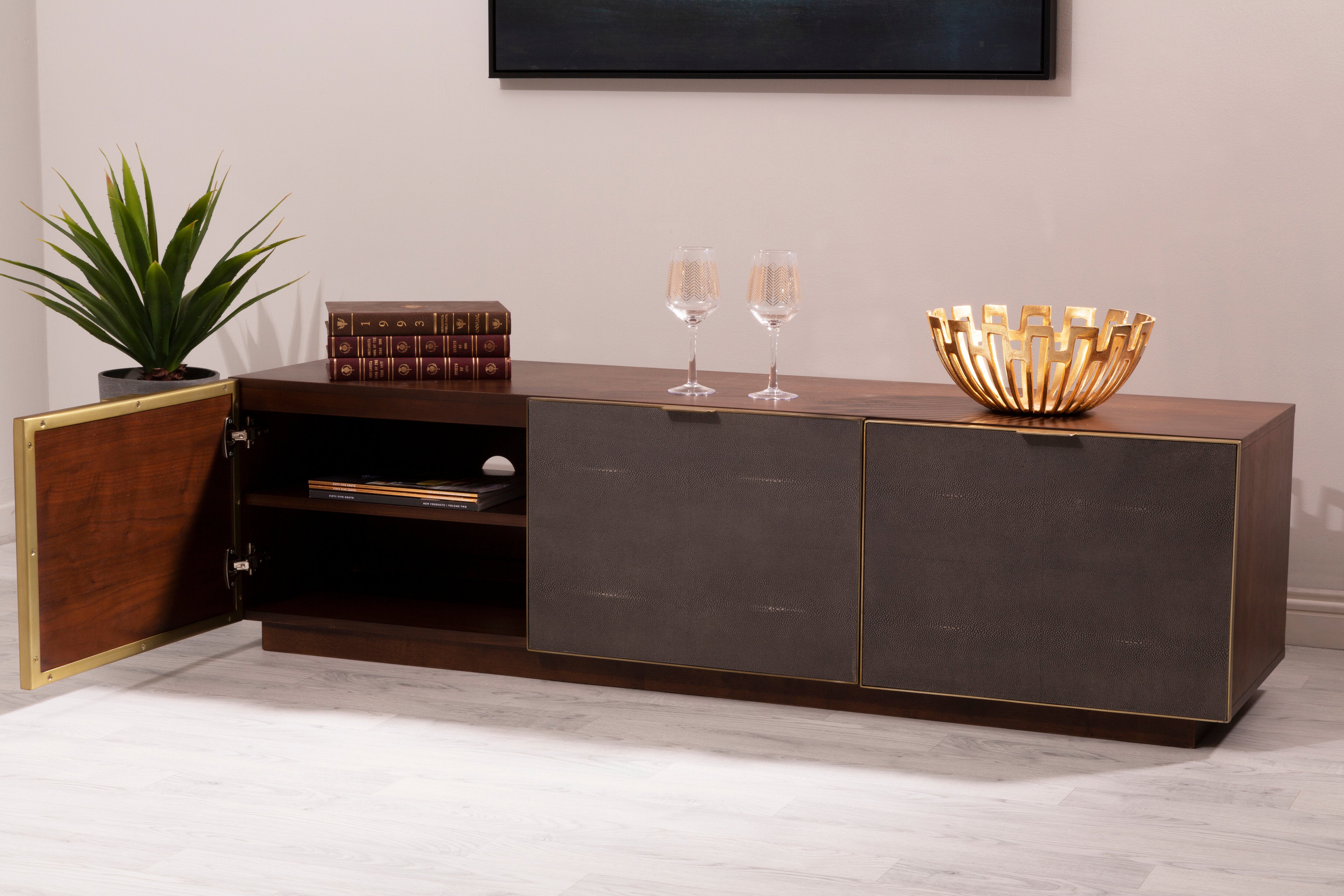 Lorna Grey Shagreen TV Unit