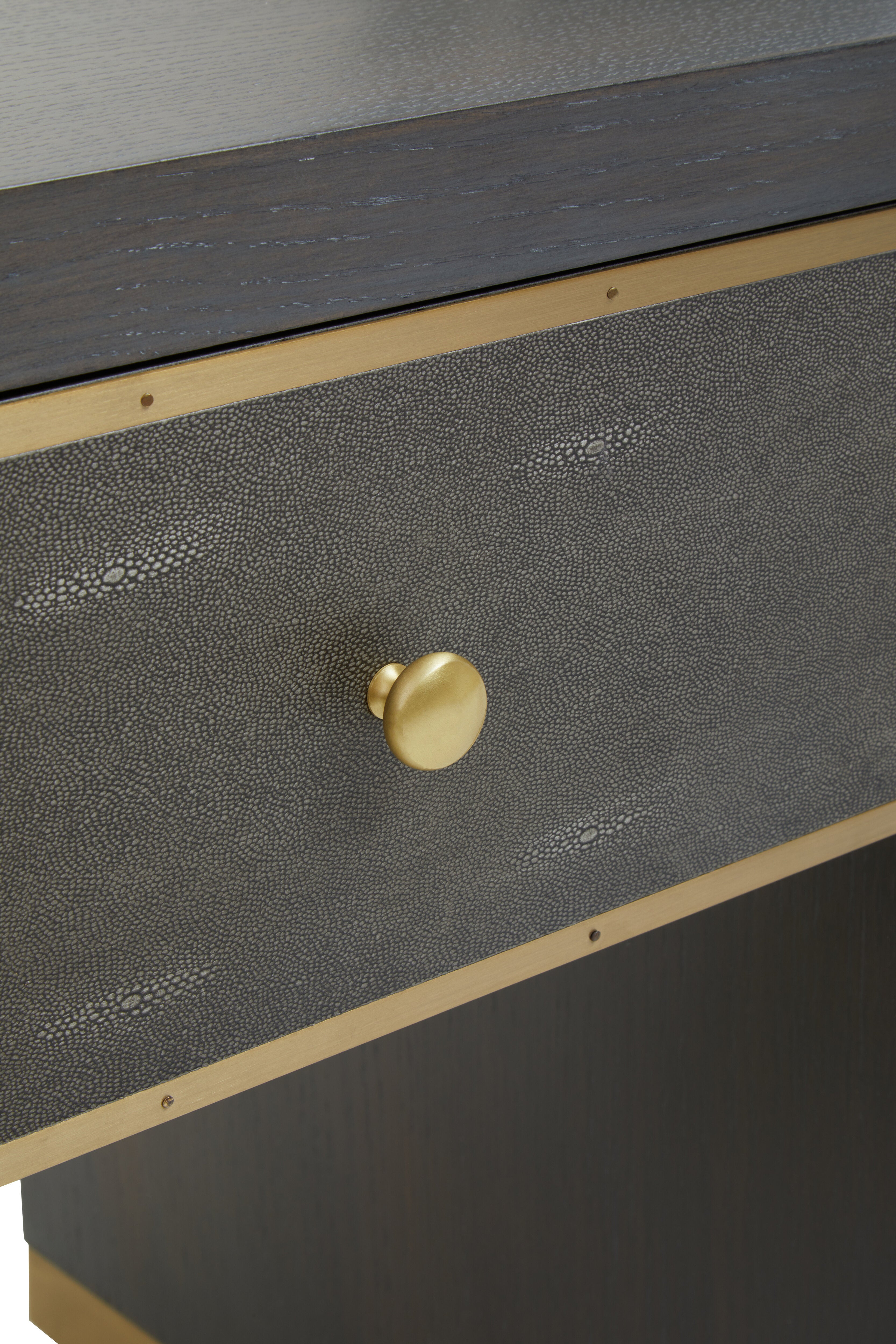 Torcino Grey Faux Shagreen Side Table