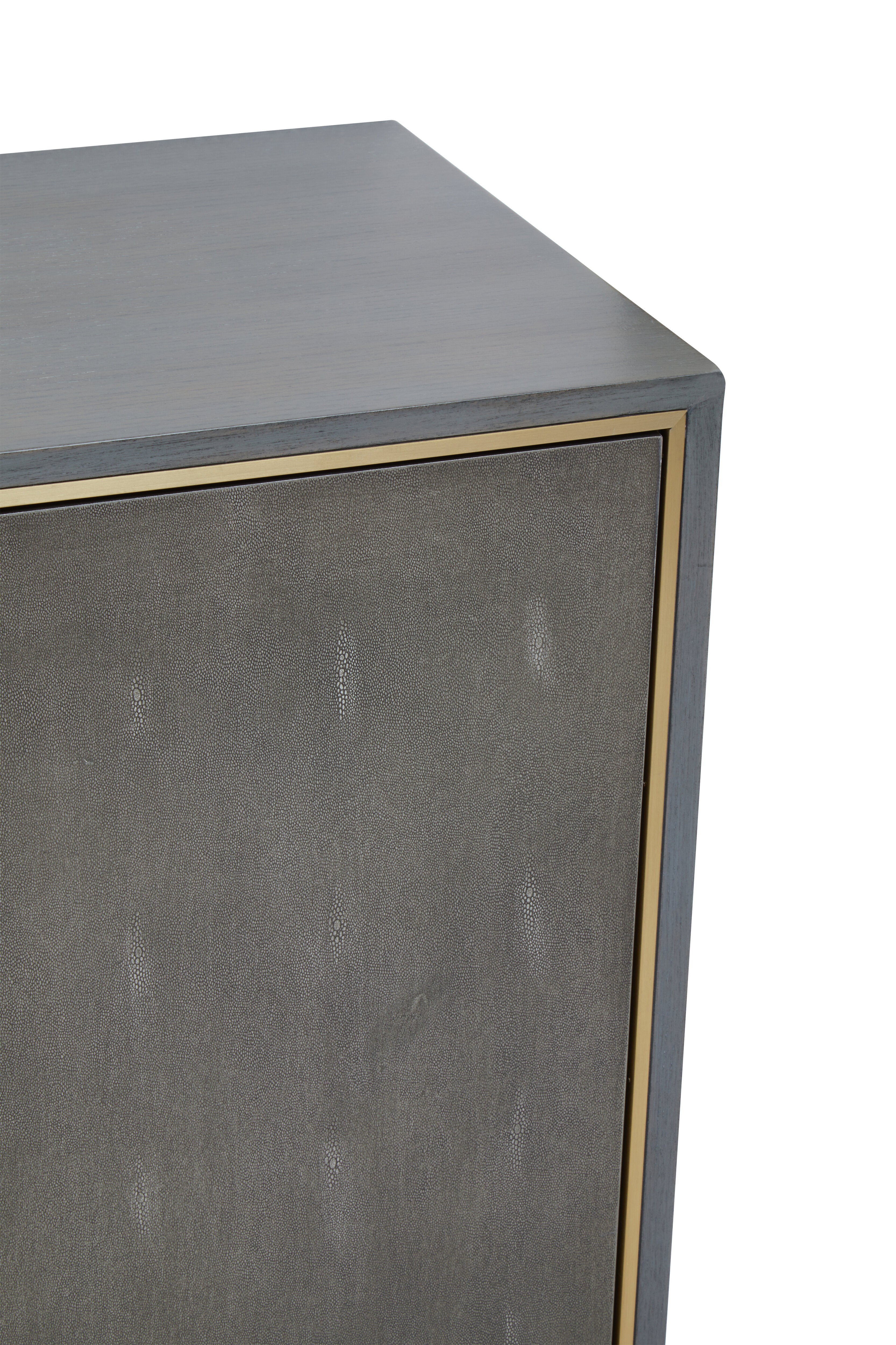 Torcino Grey Faux Shagreen Sideboard