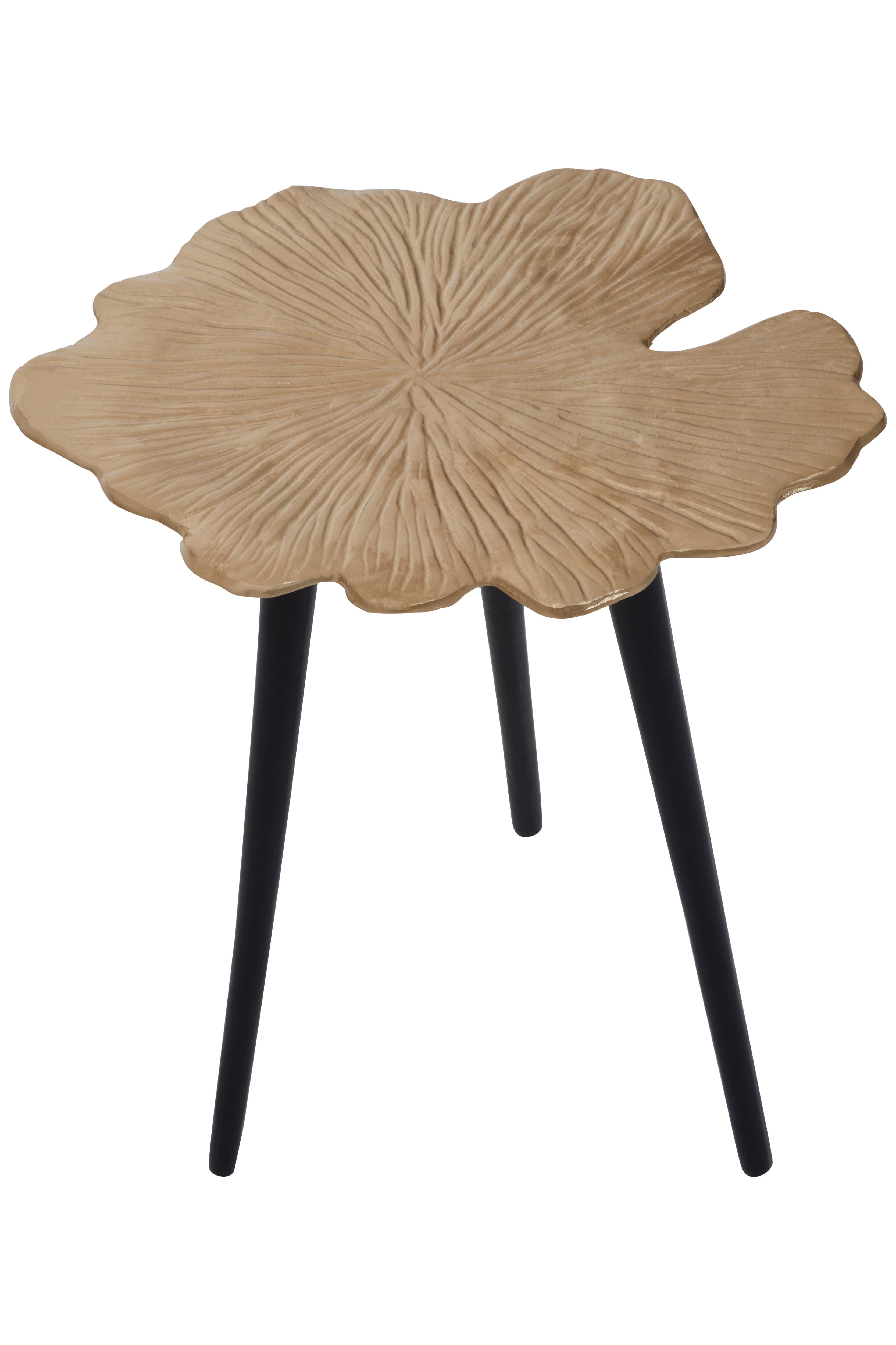 Addison Gold Gingko Leaf Side Table | Small