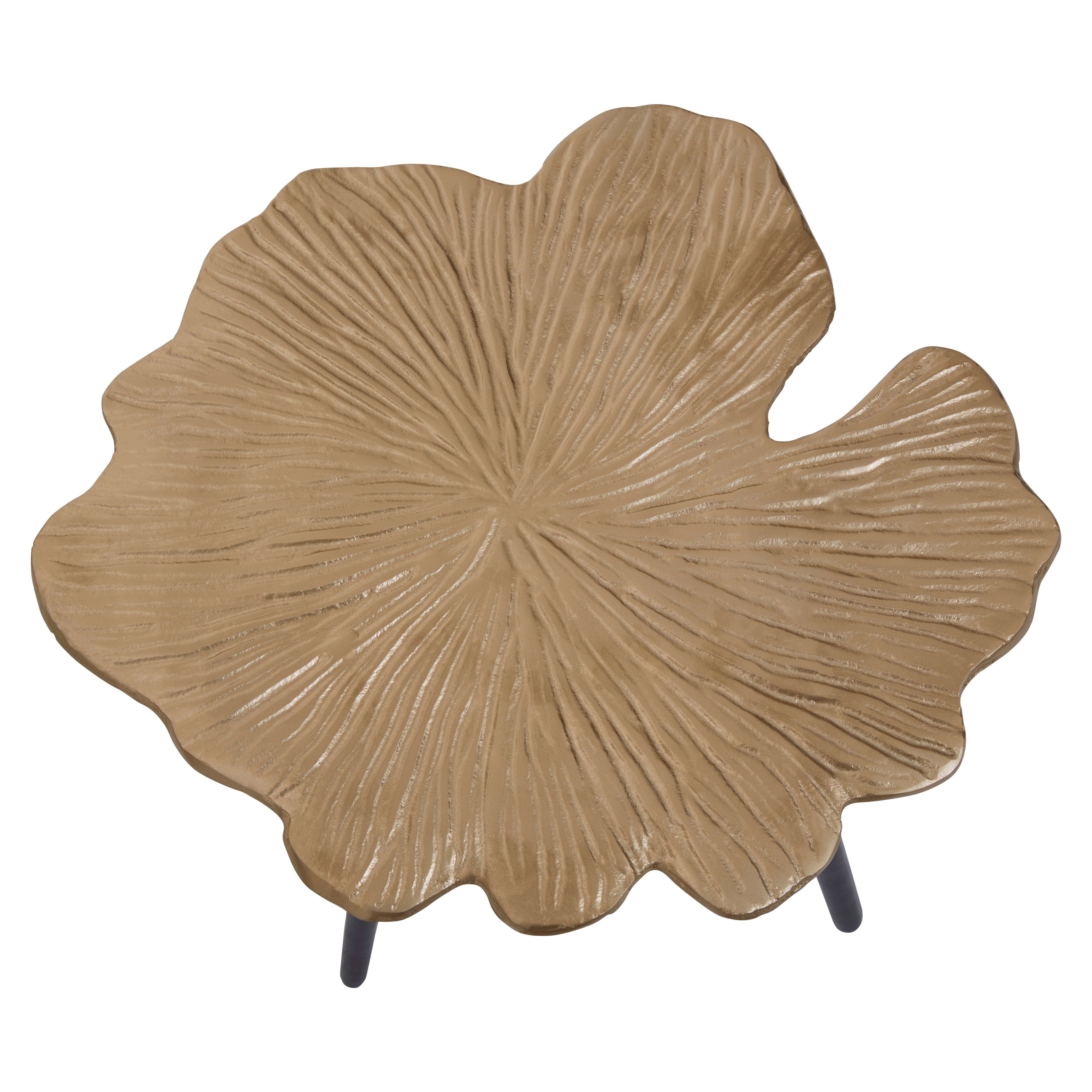 Addison Gold Gingko Leaf Side Table | Small