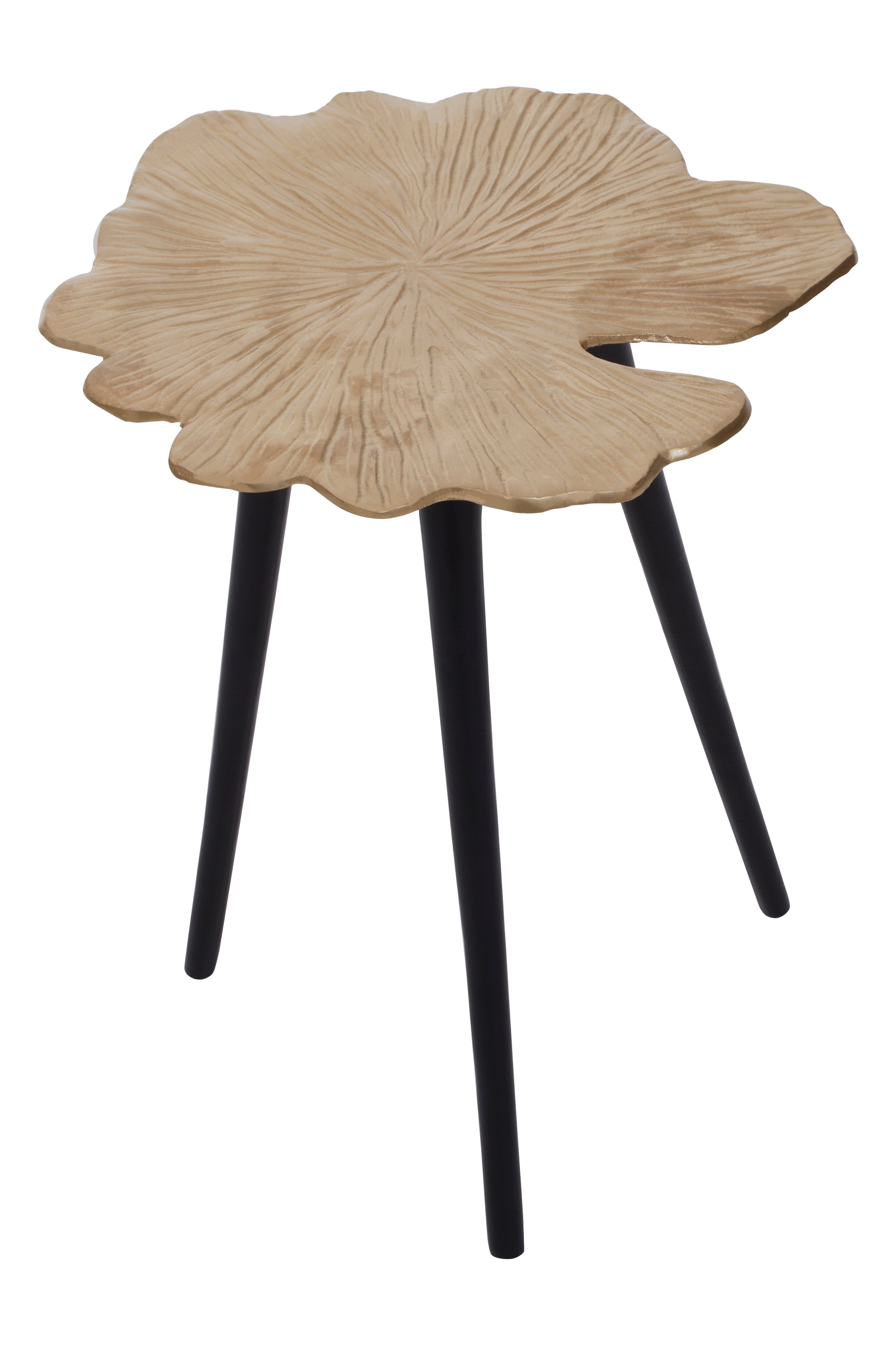 Addison Gold Gingko Leaf Side Table | Small