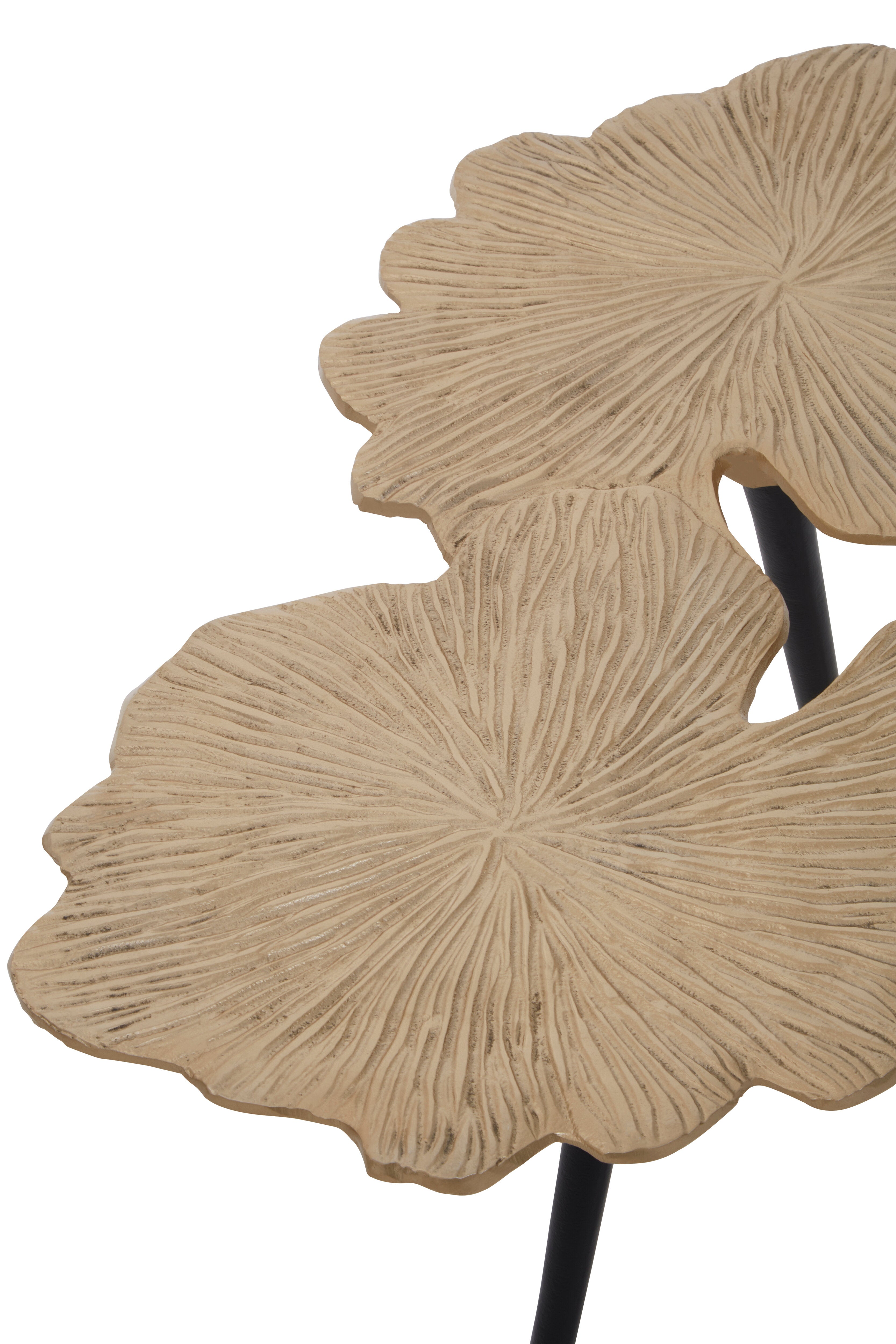 Addison Gold Gingko Leaf Side Table | Large