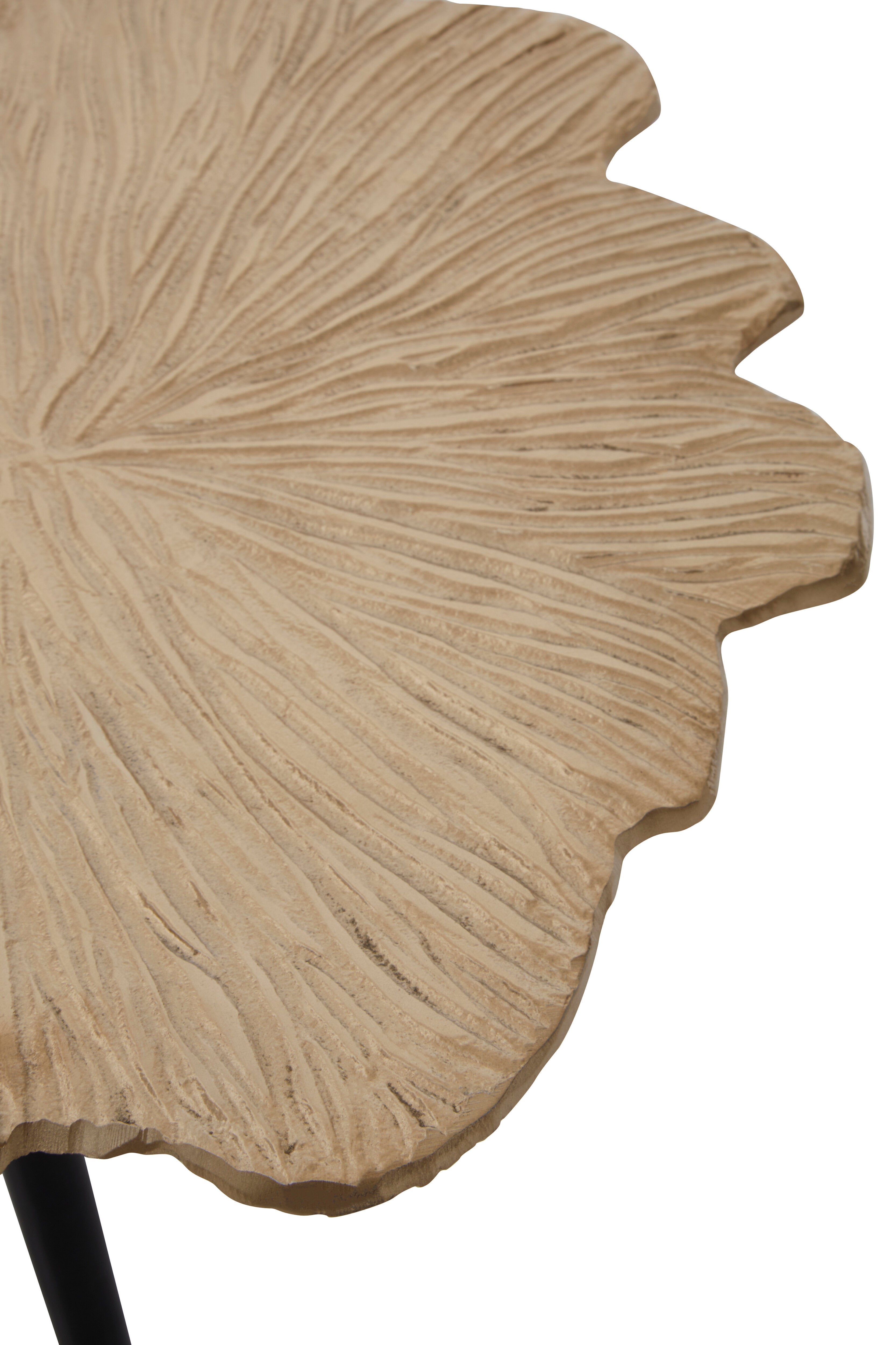 Addison Gold Gingko Leaf Side Table | Large