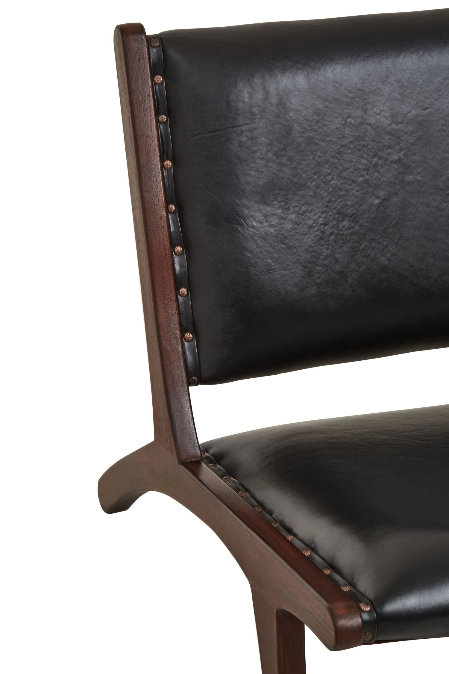 Kalahari Genuine Black Leather Lounge Chair