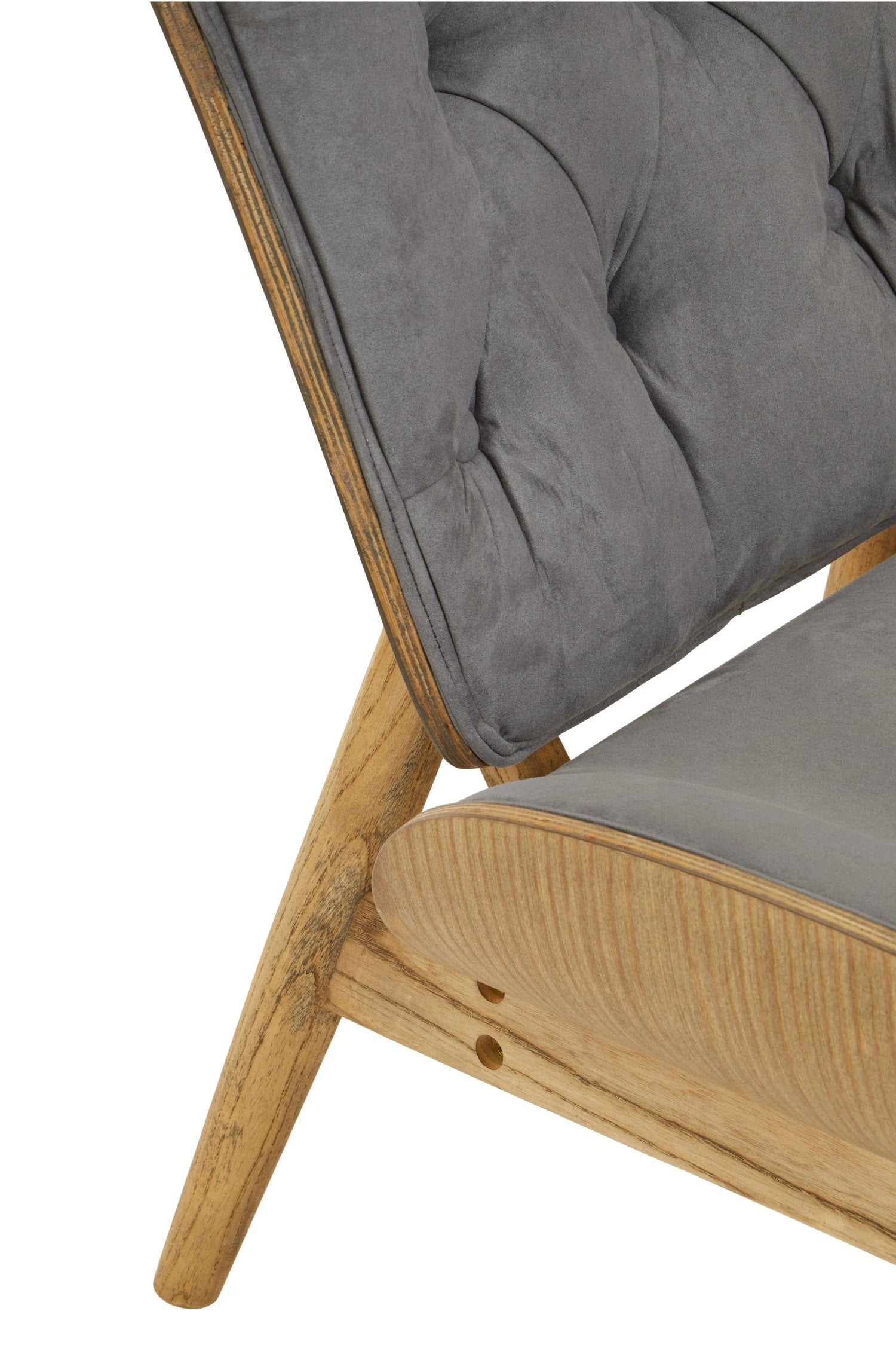 Windsor Dark Grey Velvet Wingback Chair