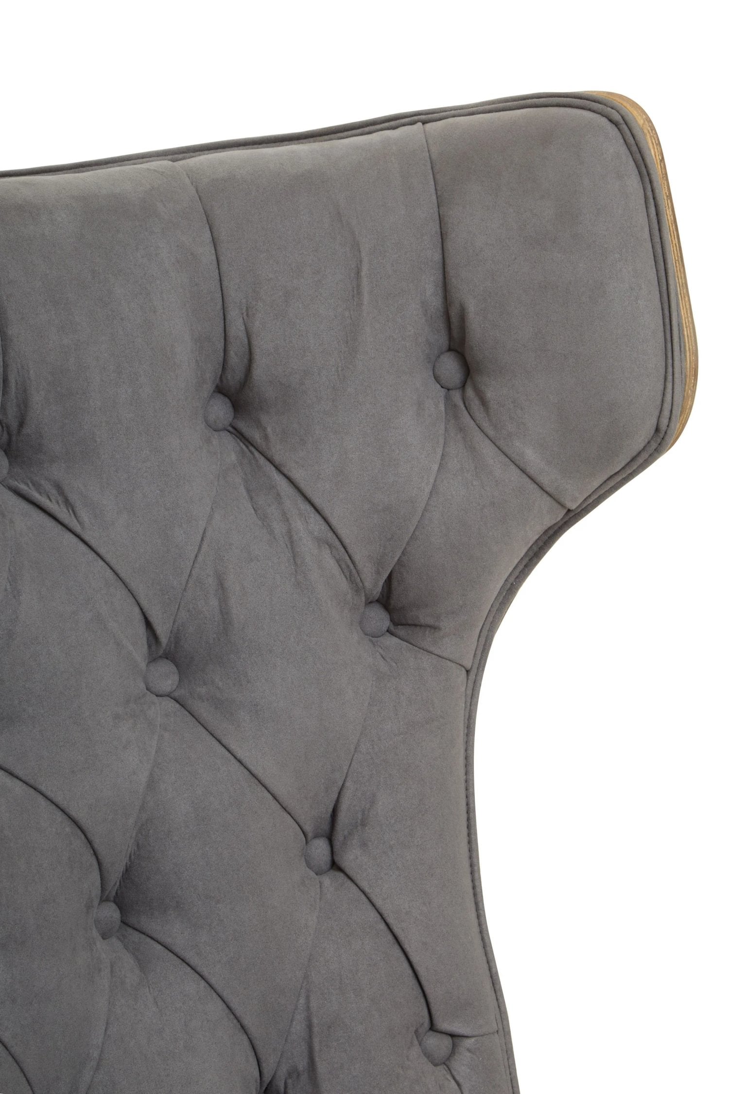 Windsor Dark Grey Velvet Wingback Chair