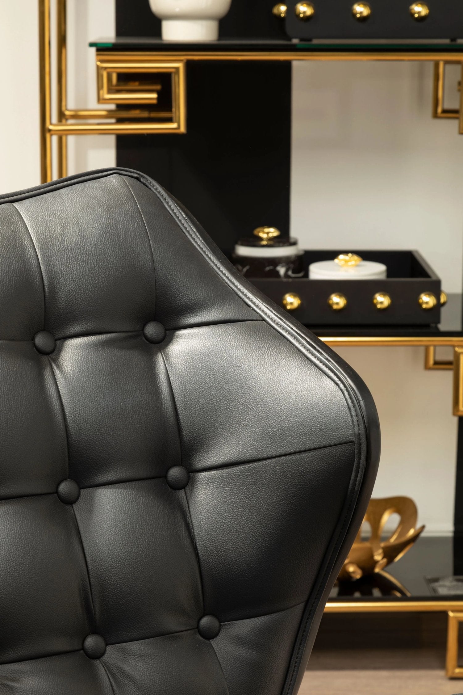 Windsor Black Leather Effect Chair