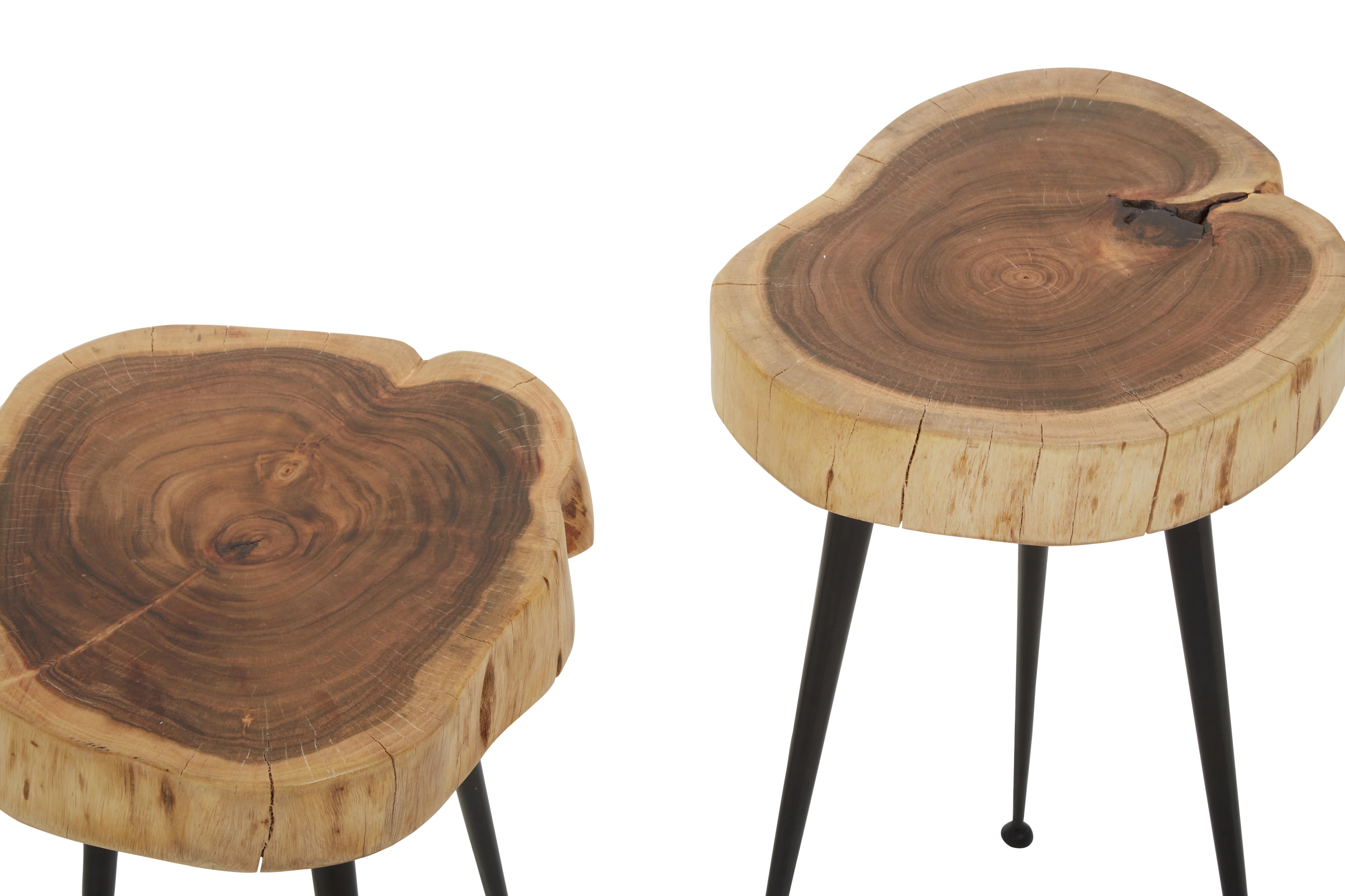 Set Of 2 Mona Natural Acacia Wood Side Tables