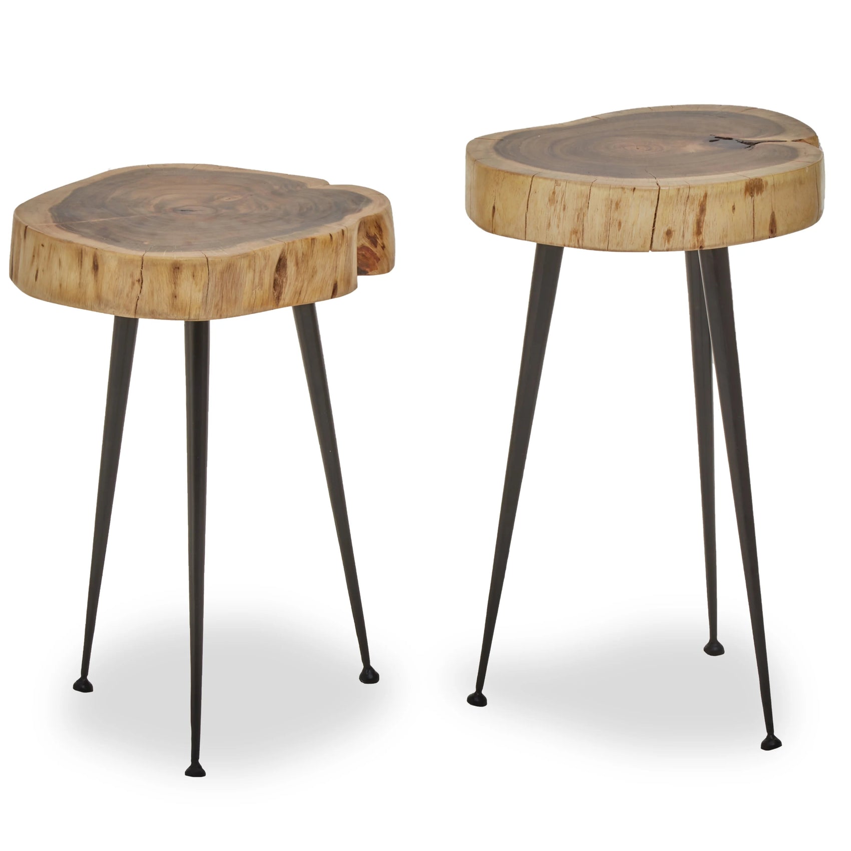 Set of 2 Mona Natural Acacia Wood Side Tables