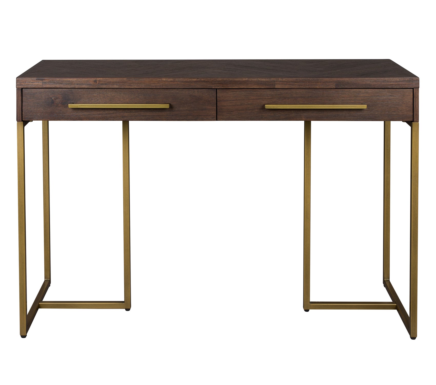 Dutchbone Class Herringbone Brown Wood Rectangle Console Table