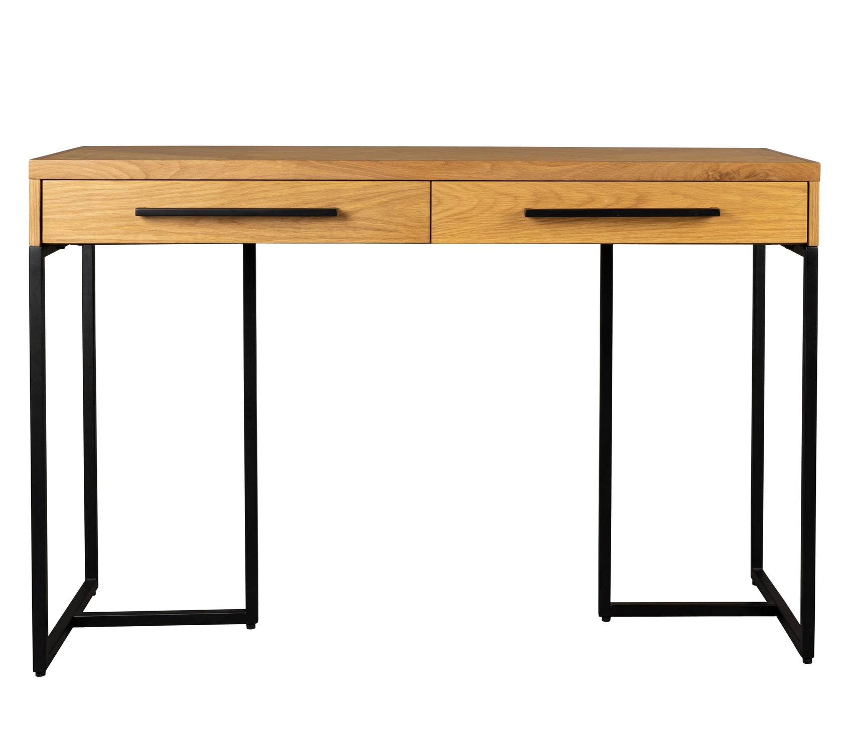 Dutchbone Class Herringbone Natural Oak Wood Console Table