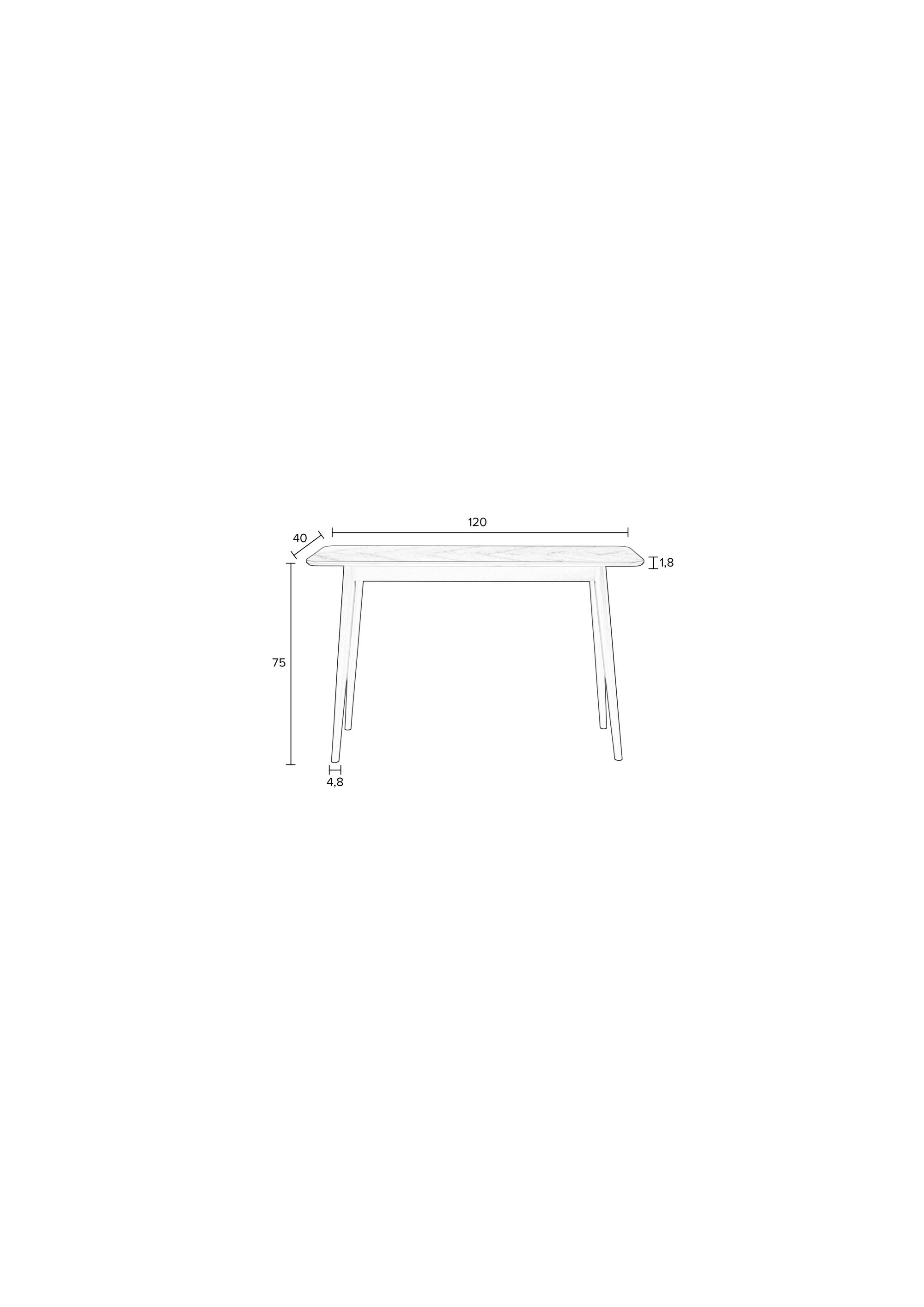 Fabio Natural Wood Console Table