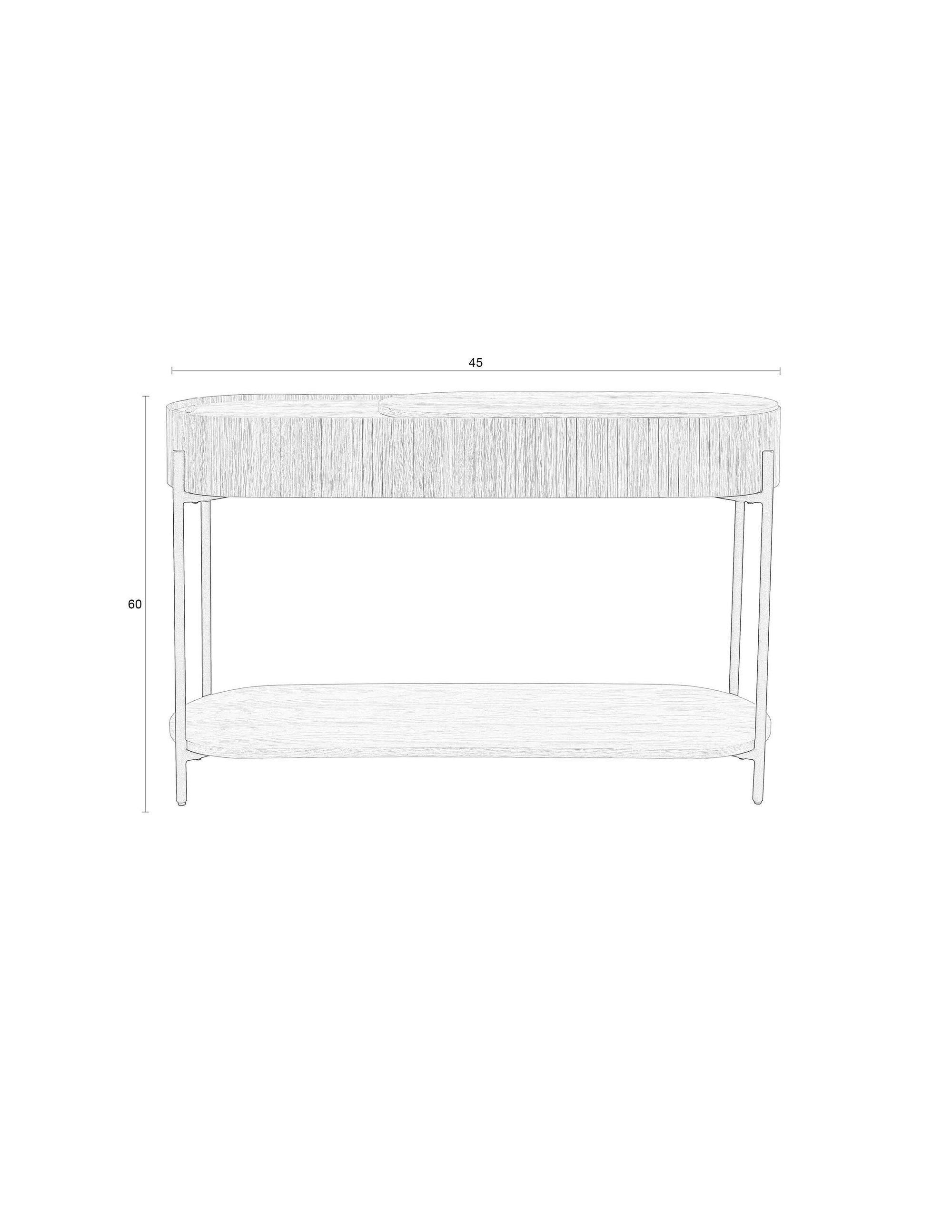 Zuiver Slides Natural Oak Wood Round Console Table