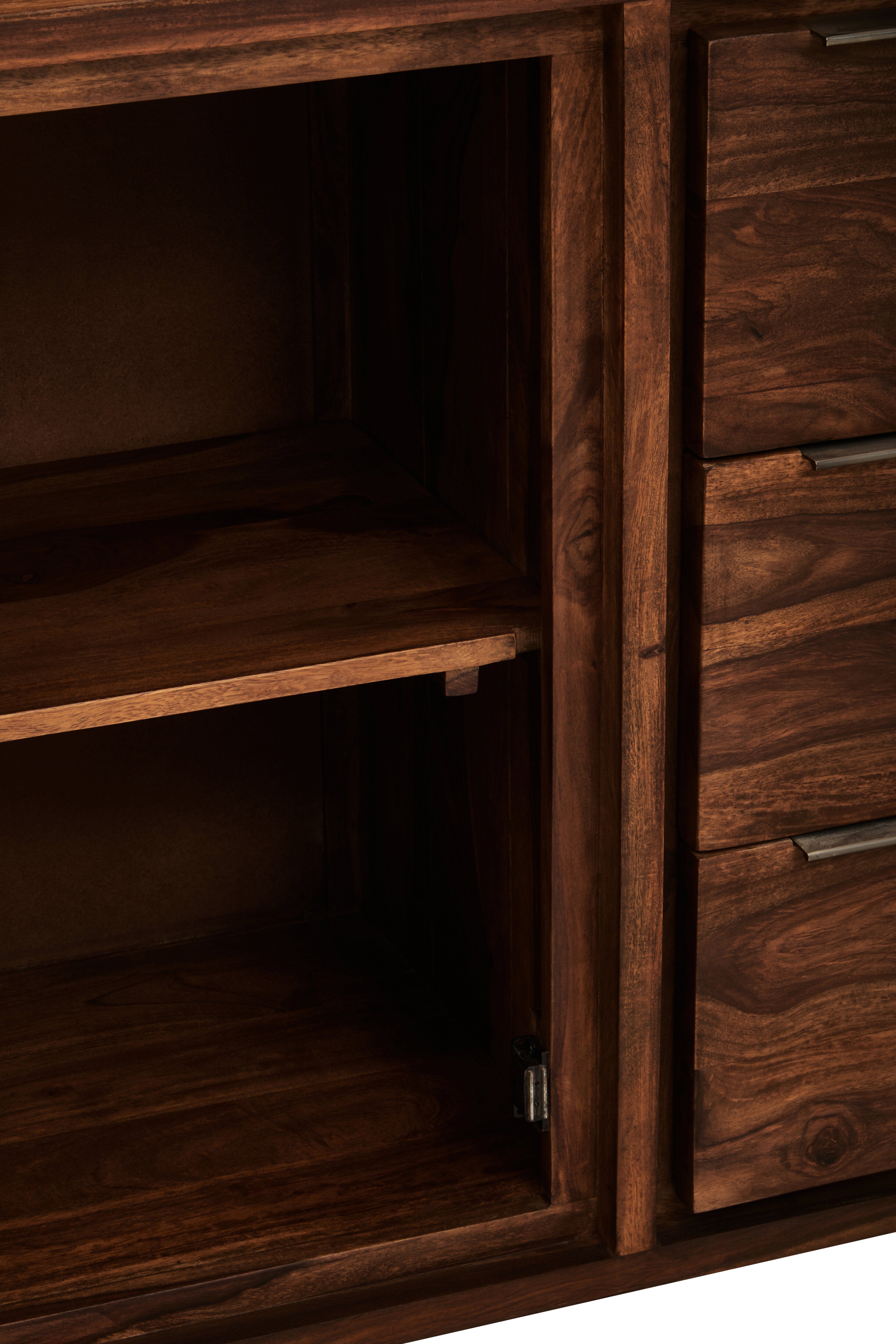 Indo Sheesham & Brown Acacia Wood Sideboard XL