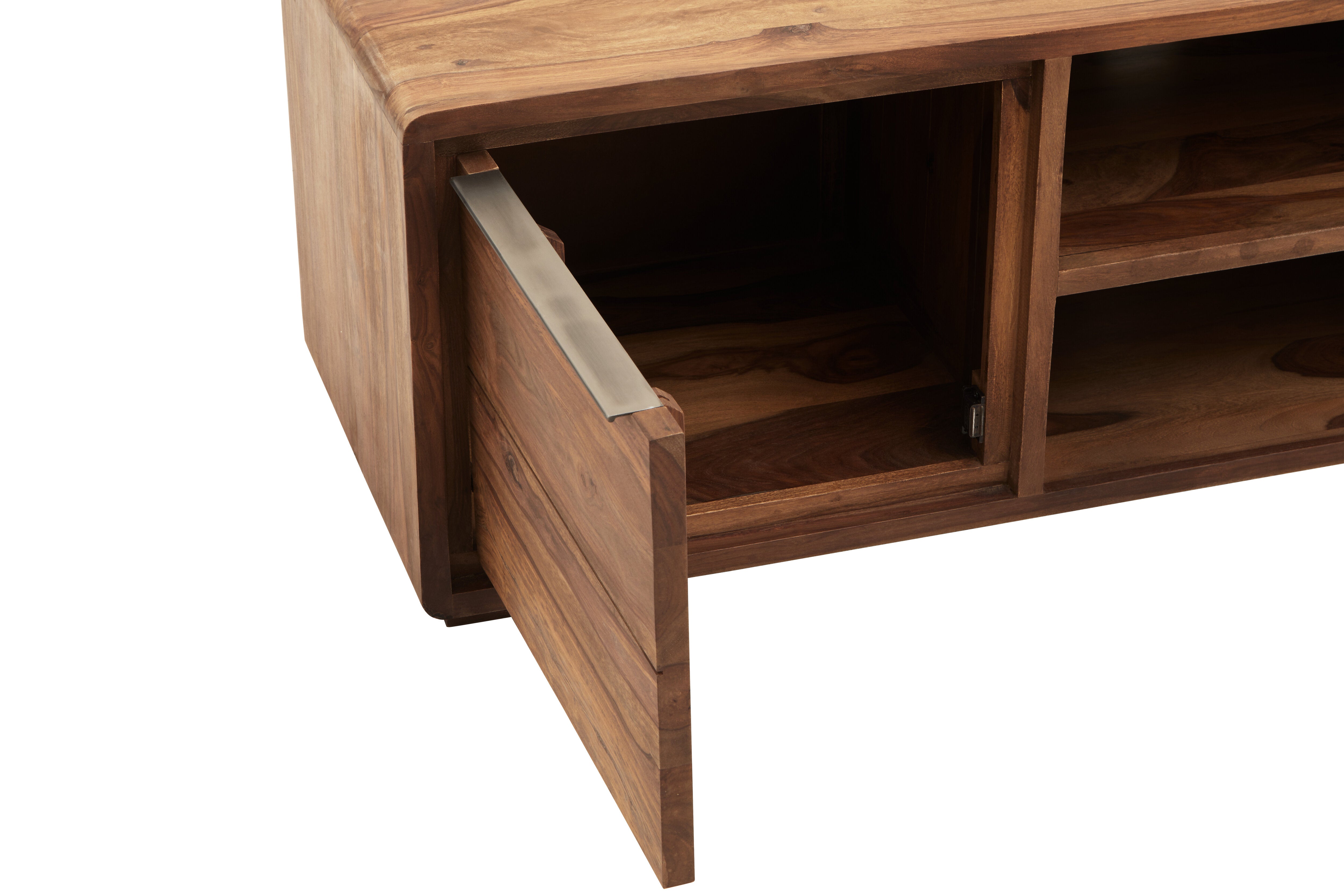 Indo Sheesham & Brown Acacia Wood TV Unit