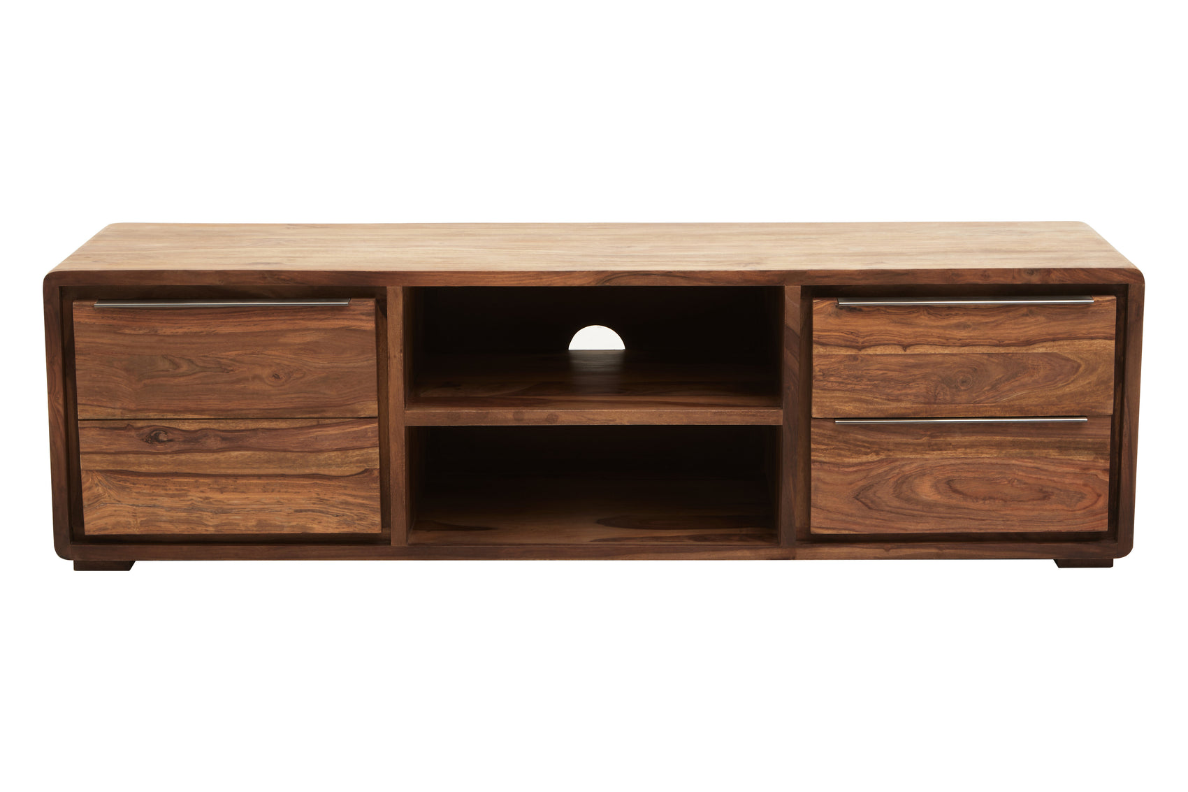 Indo Sheesham & Brown Acacia Wood TV Unit
