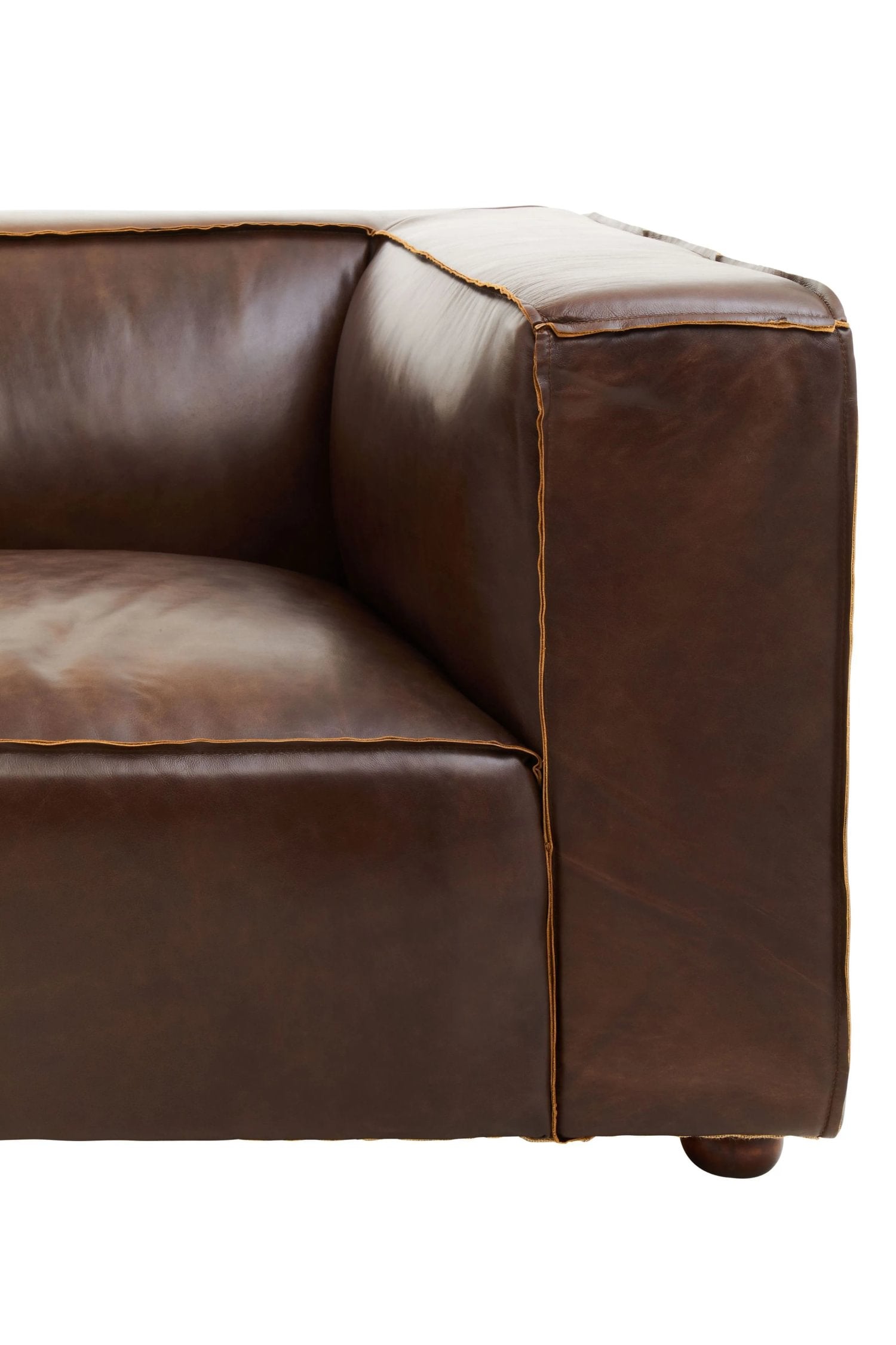 Burlington Antique Brown 2 Seater Leather Sofa