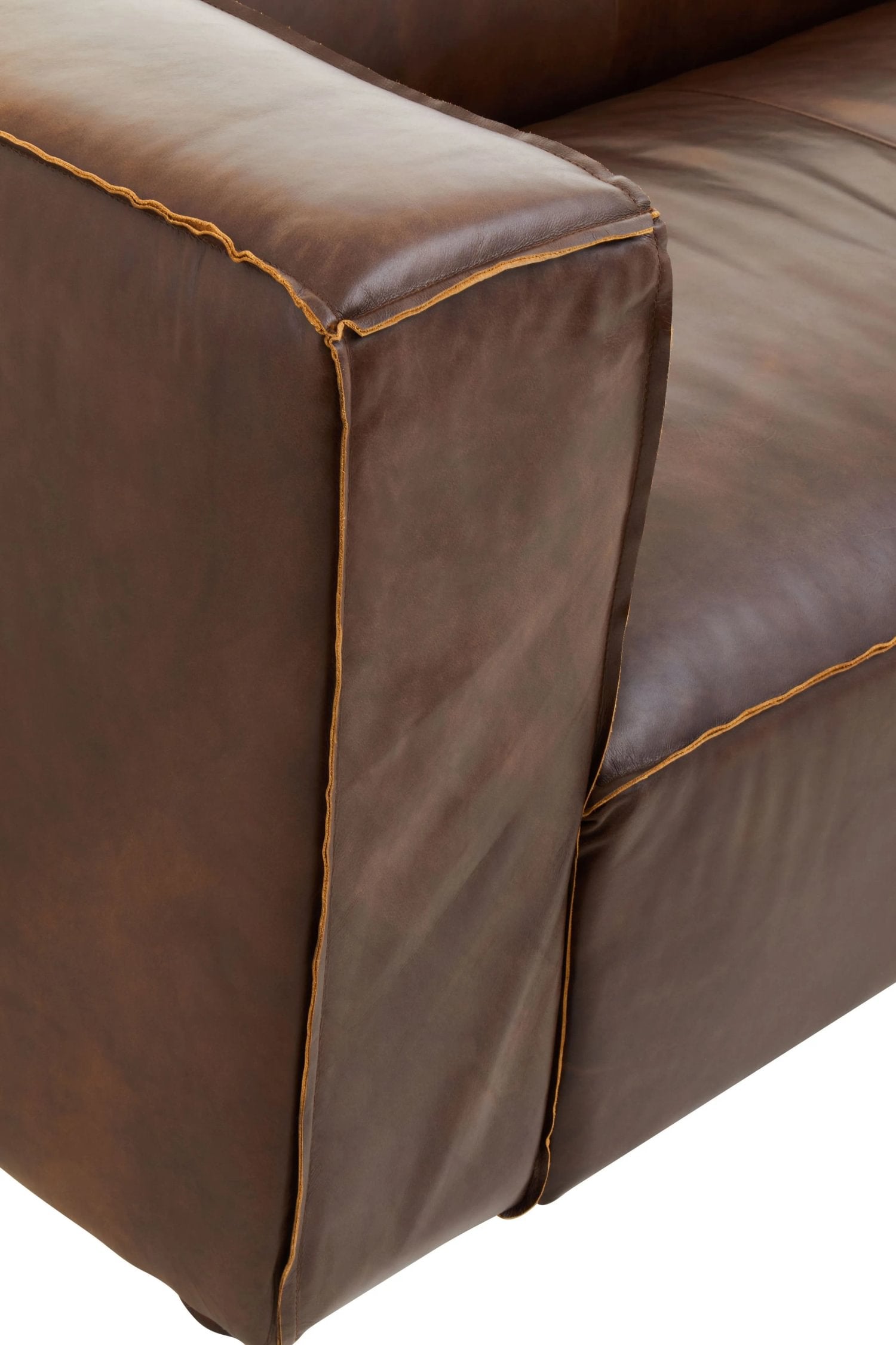 Burlington Antique Brown 2 Seater Leather Sofa