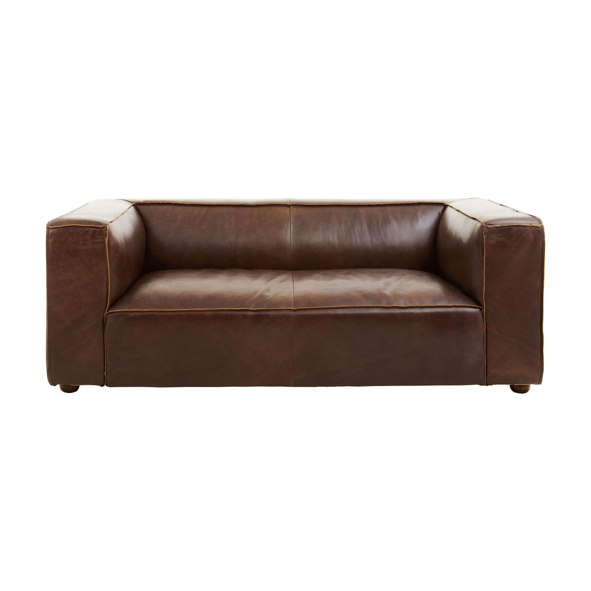 Burlington Antique Brown 2 Seater Leather Sofa