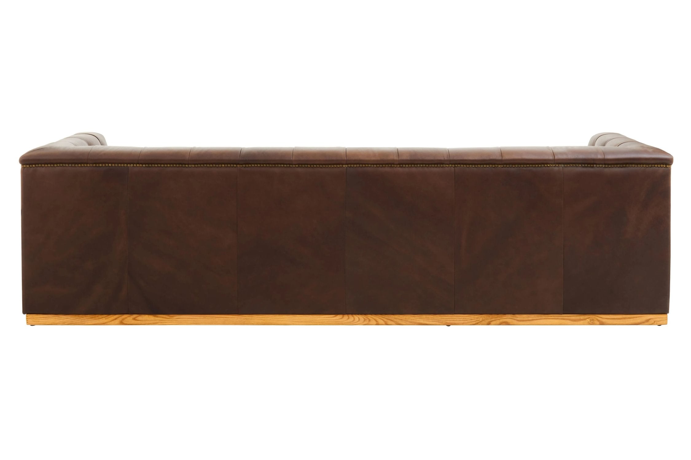 Burlington Dark Brown Leather 3 Seater Modern Chesterfield Sofa 238 x 88 x 64cm