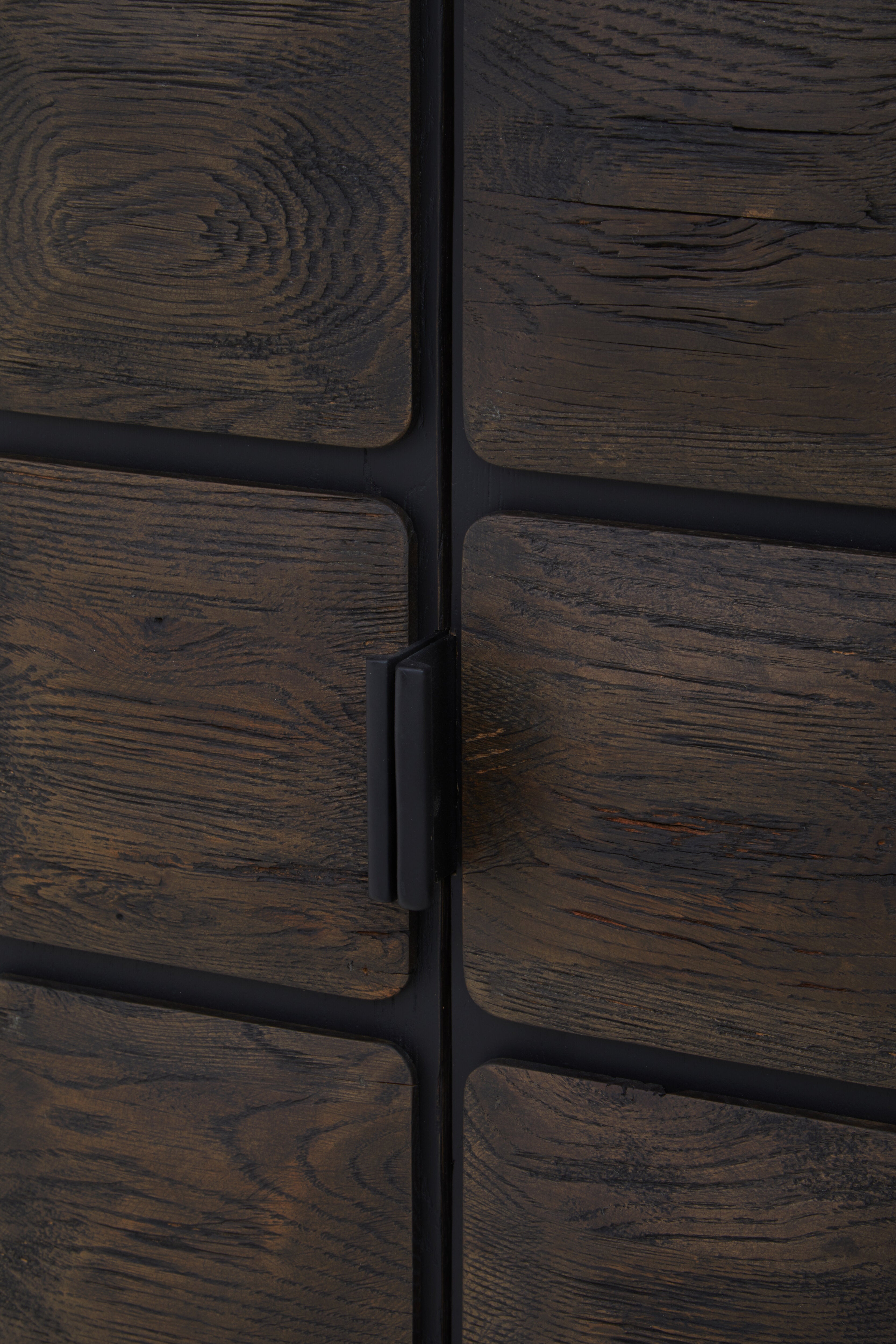 Hamden Dark Oak Wood Tiles Cabinet