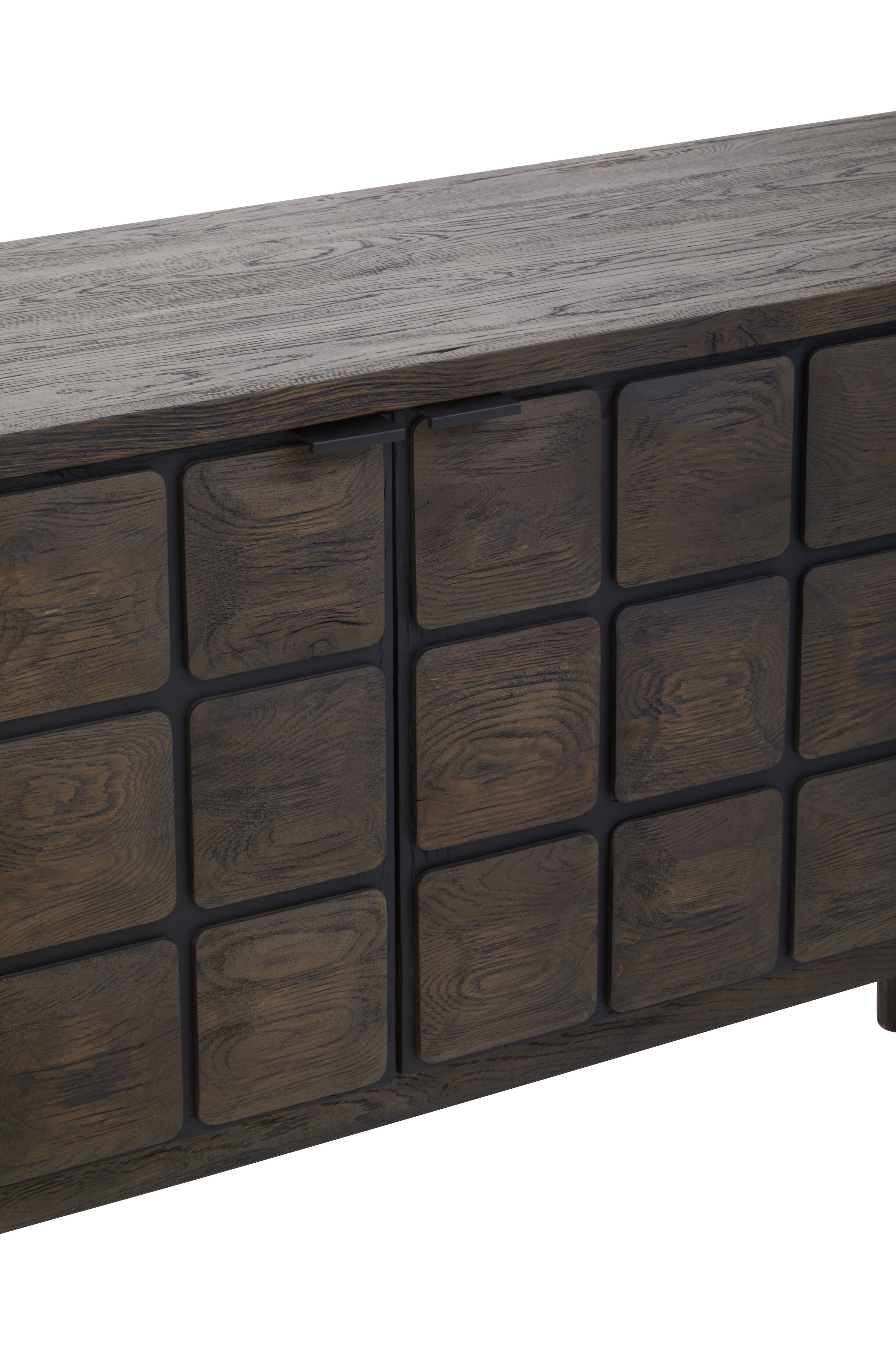 Hamden Dark Oak Wood Tiles Sideboard