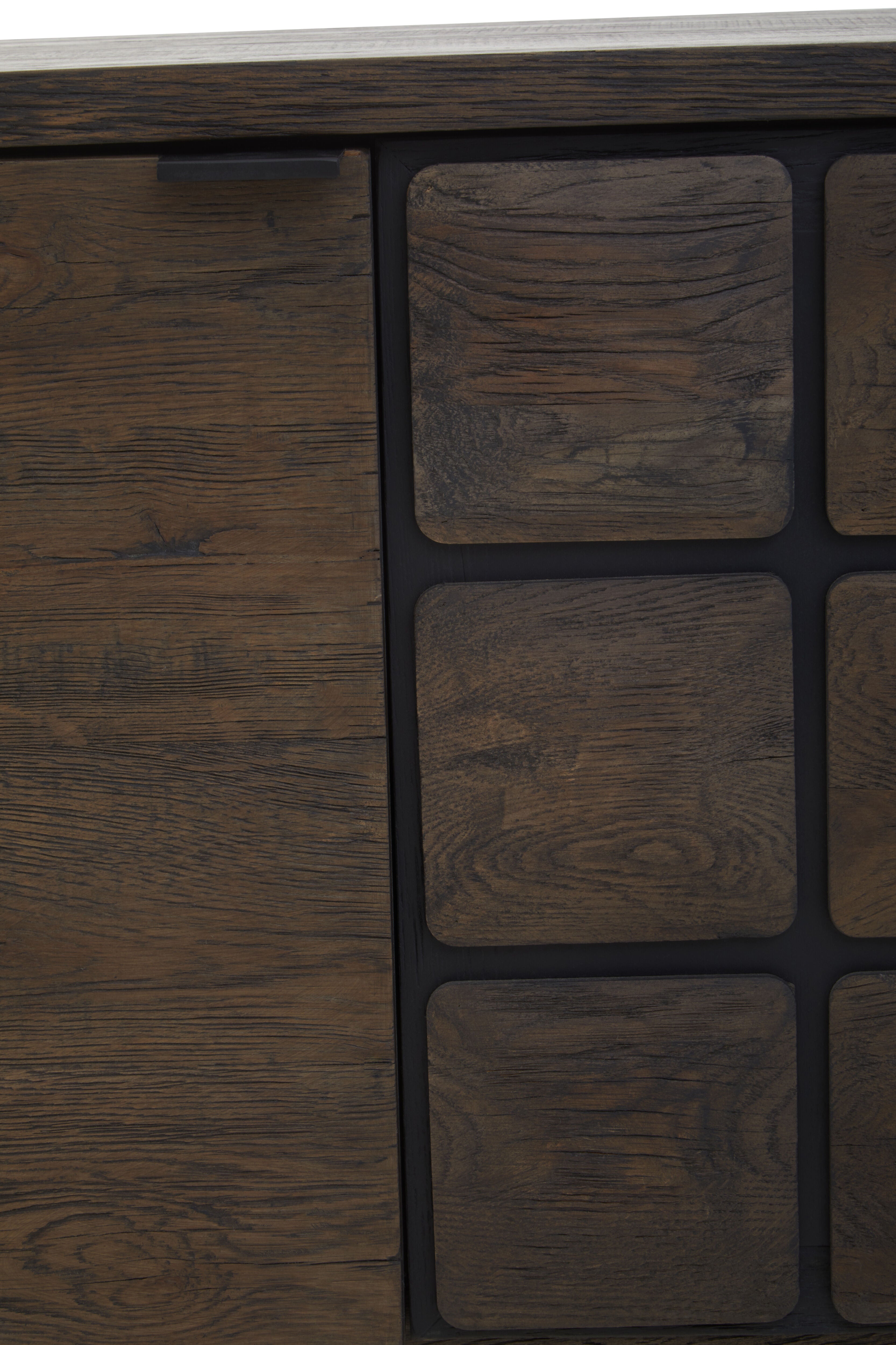 Hamden Dark Oak Wood Tiles Sideboard