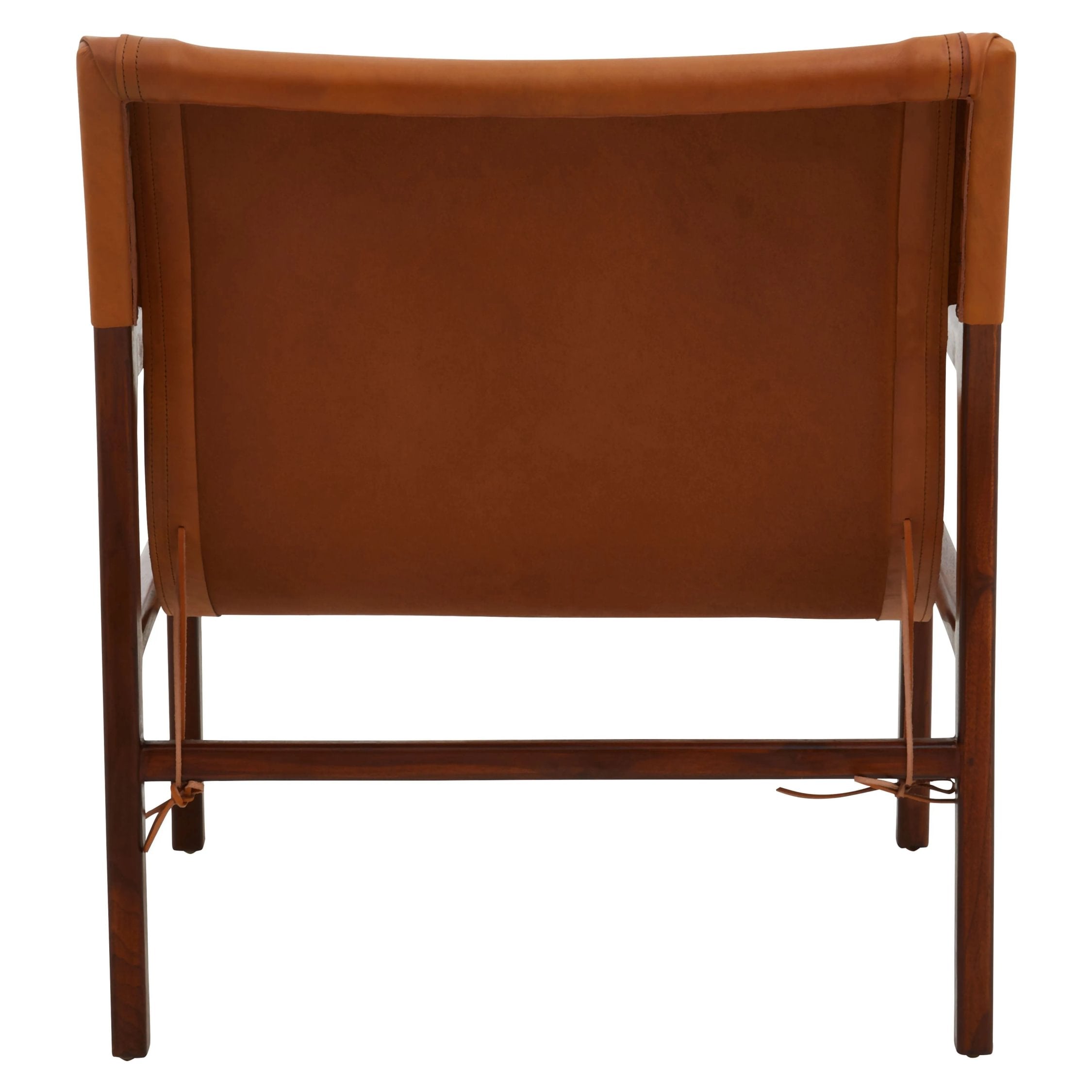 Kalahari Antique Brown Leather Sling Chair