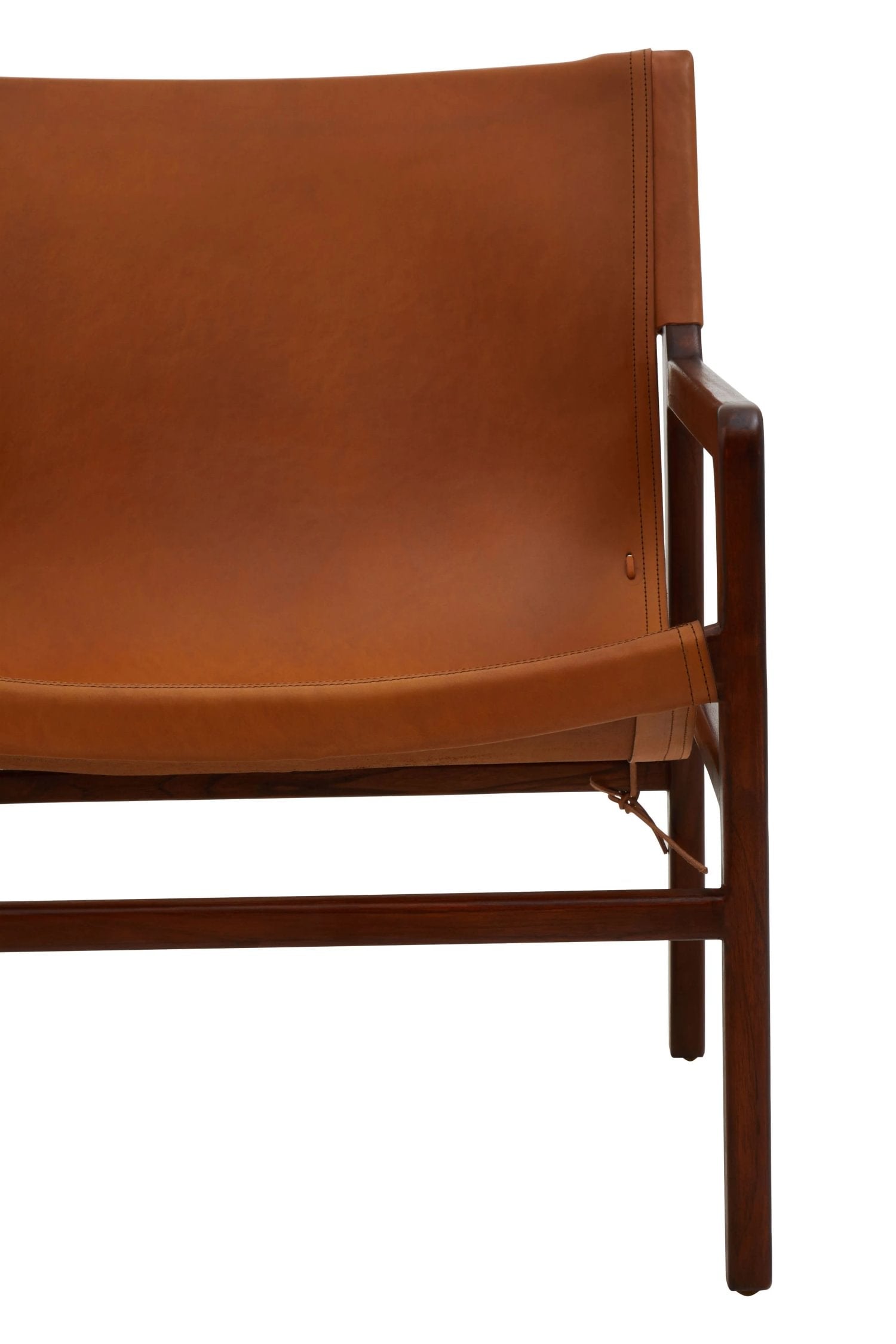 Kalahari Antique Brown Leather Sling Chair