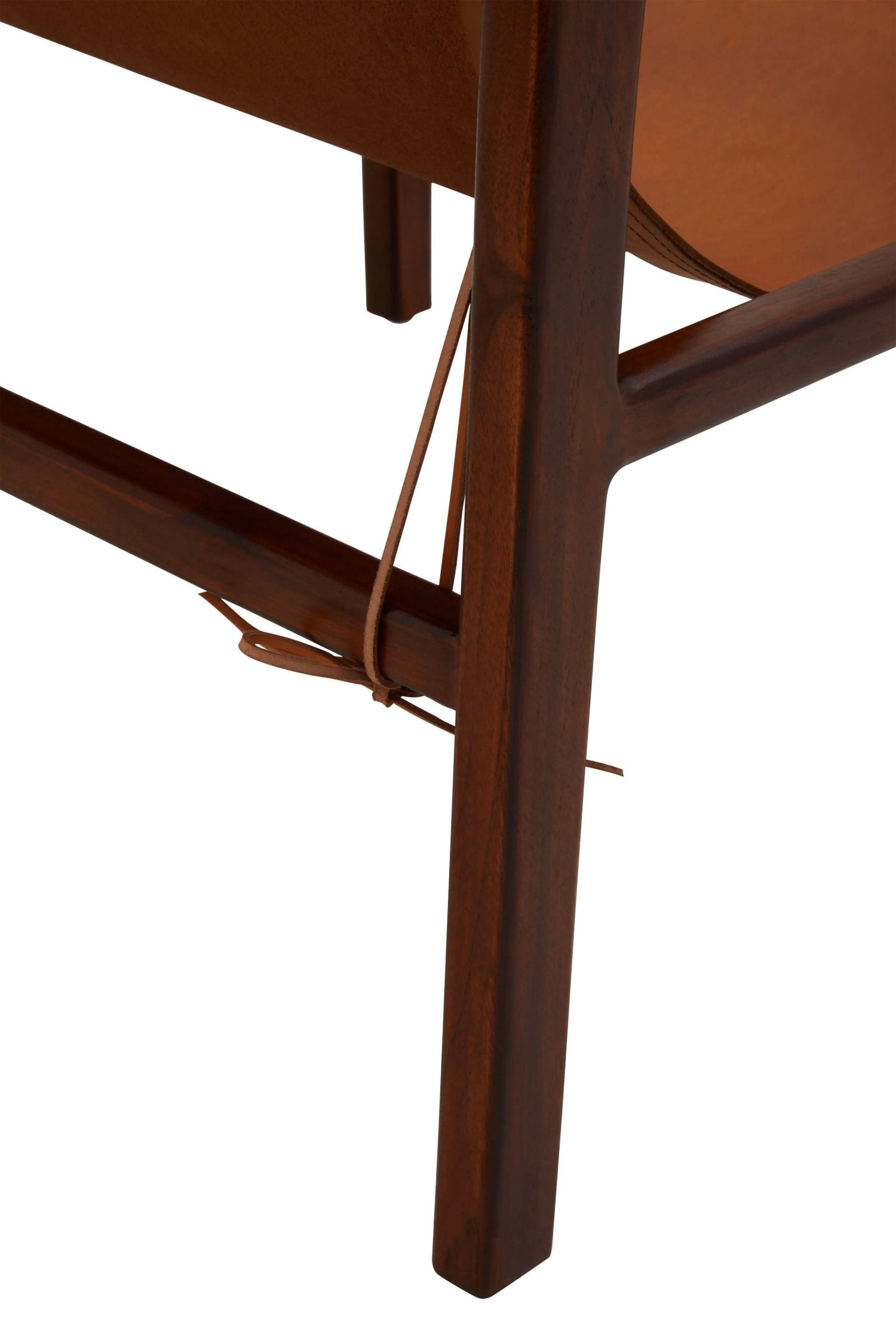 Kalahari Antique Brown Leather Sling Chair